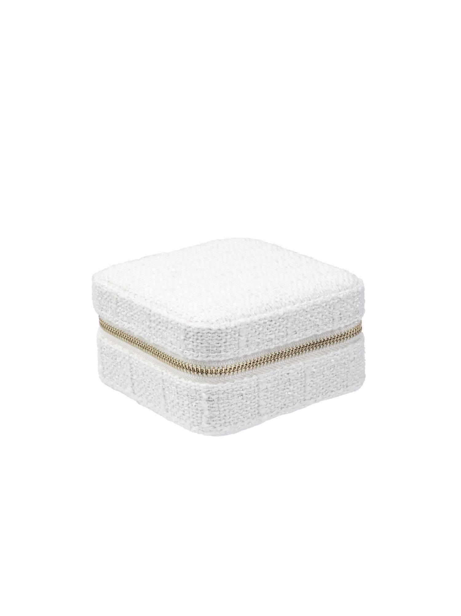 Tweed Jewellery Box Mini, White