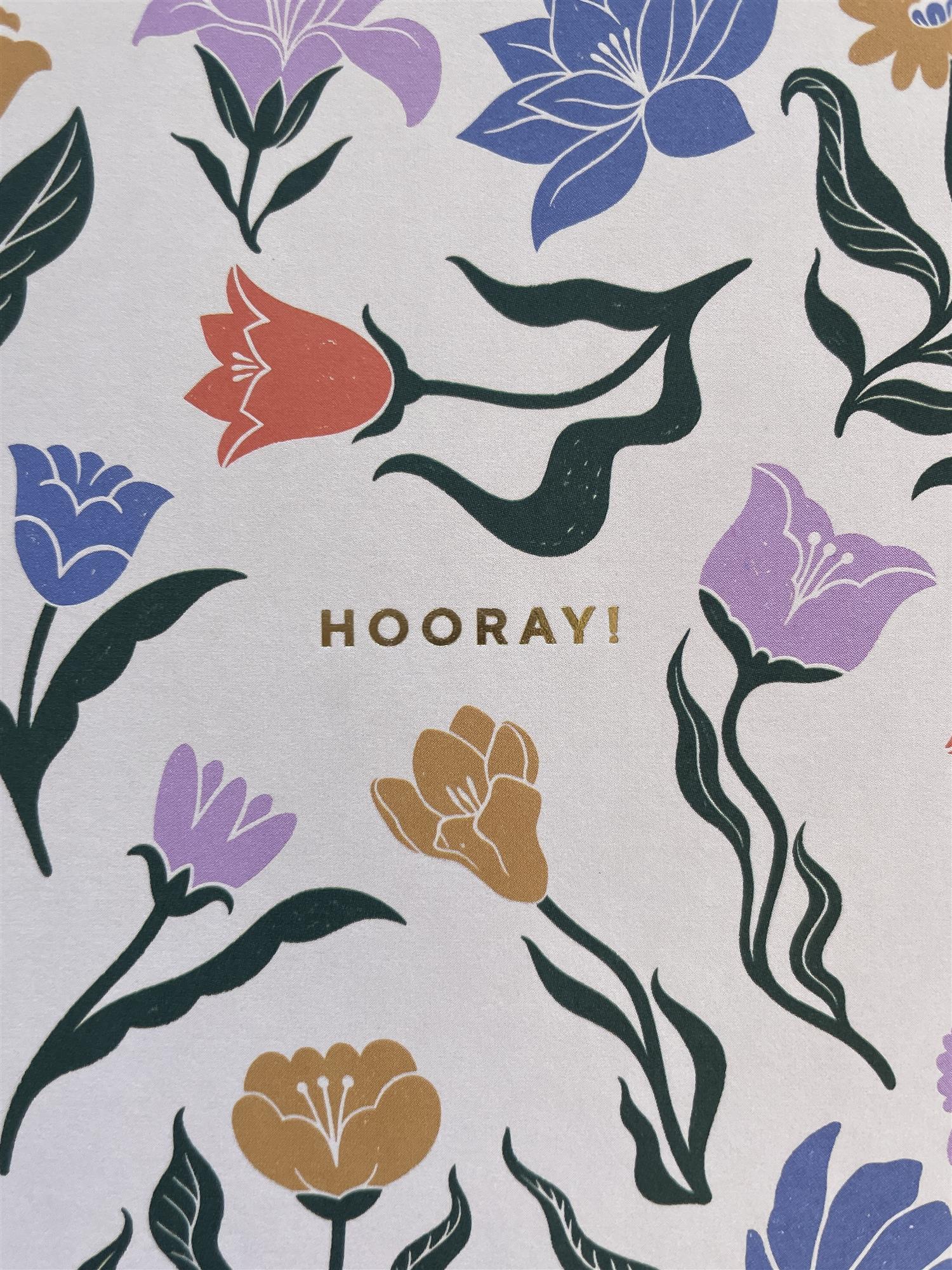 Hooray Flowers Postcard