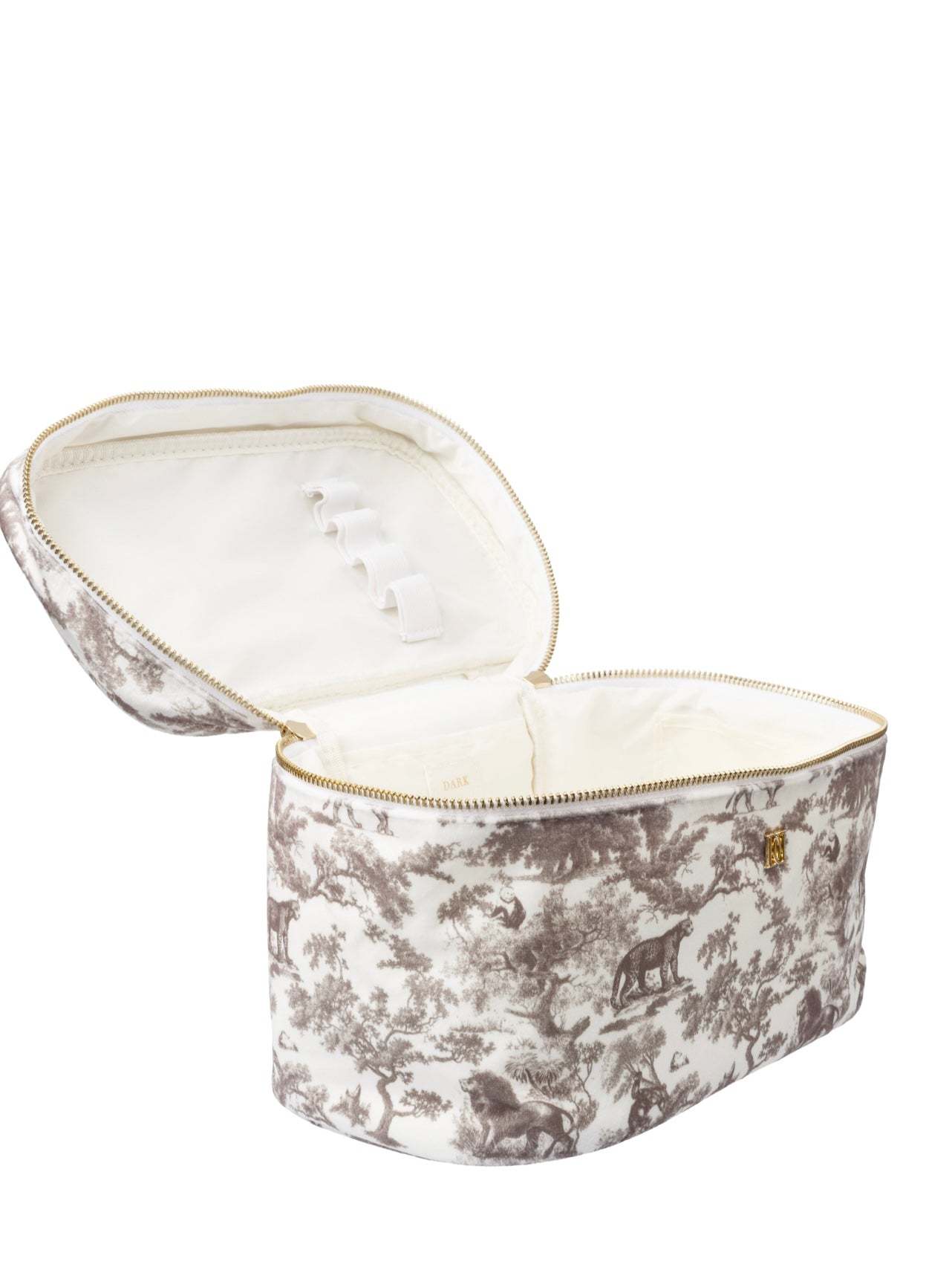 Velvet Vanity Bag Large, Taupe Savannah