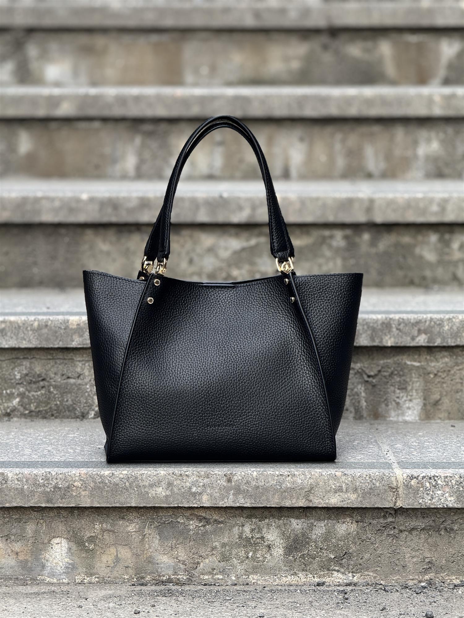 Hebdo, Small Tote, Black