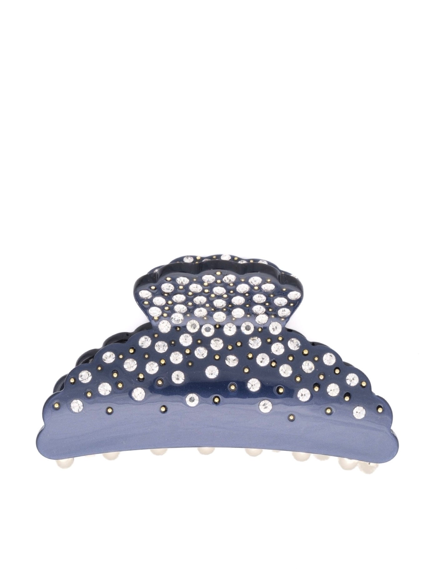 Crystal Hair Claw Large, Navy Blue