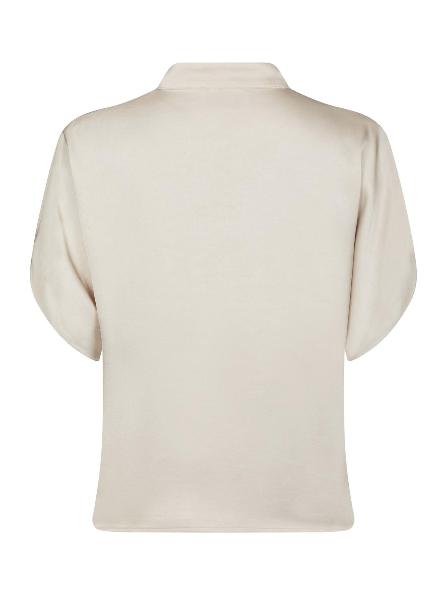 Anelle Heavy Sateen Blouse, White