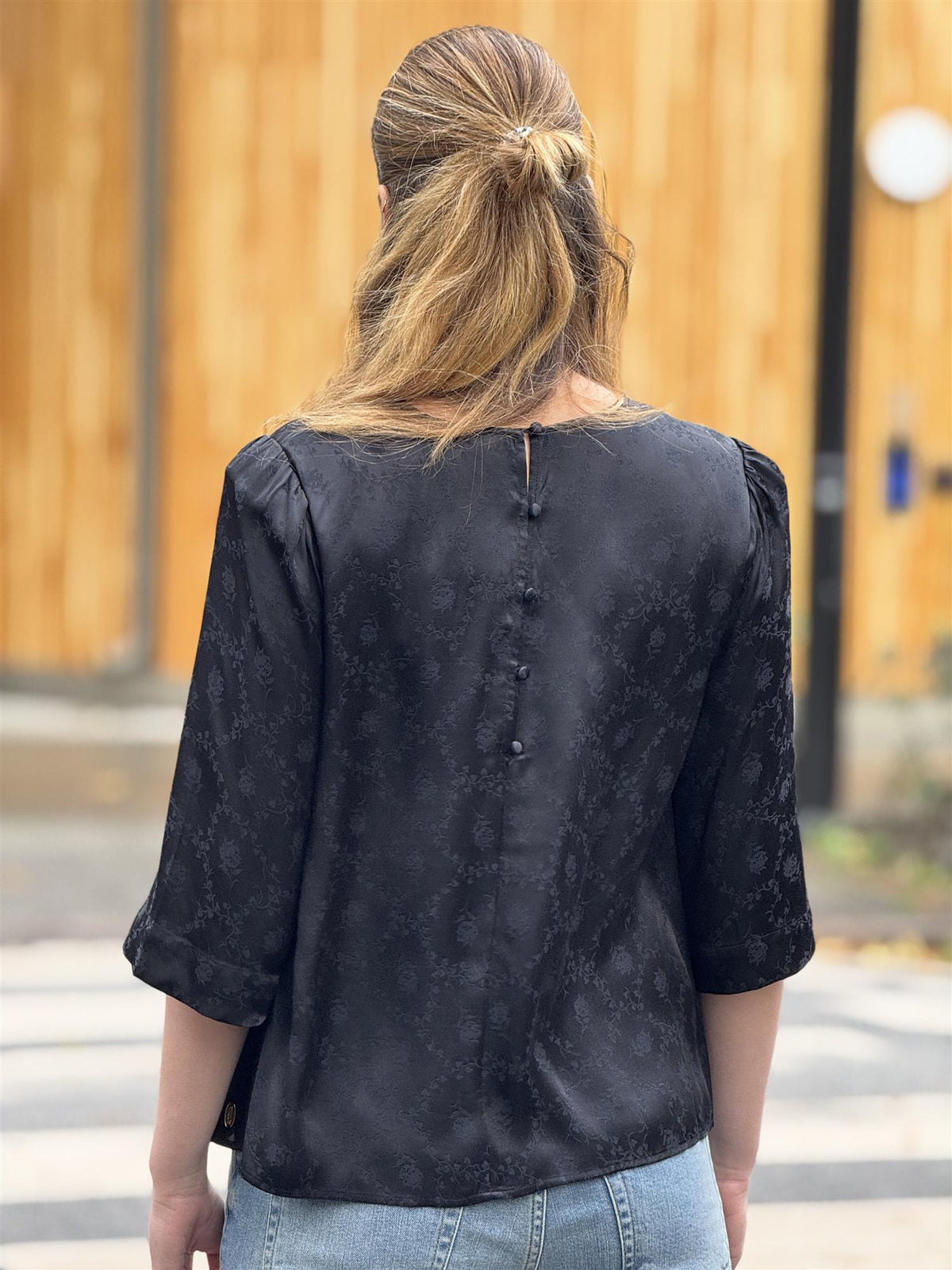 Jacquard Top, Black