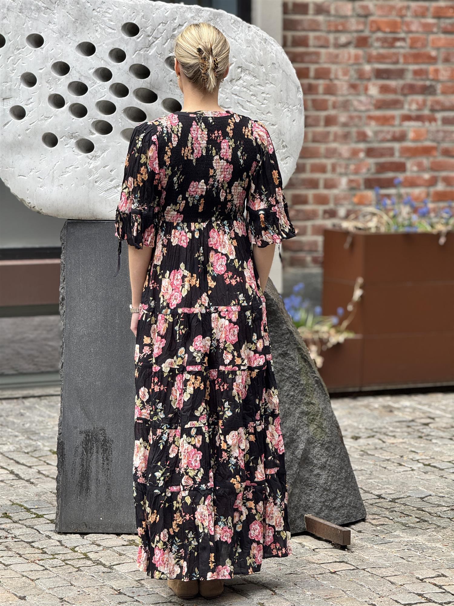 Twisted Maxi Dress, Midnight Blossom