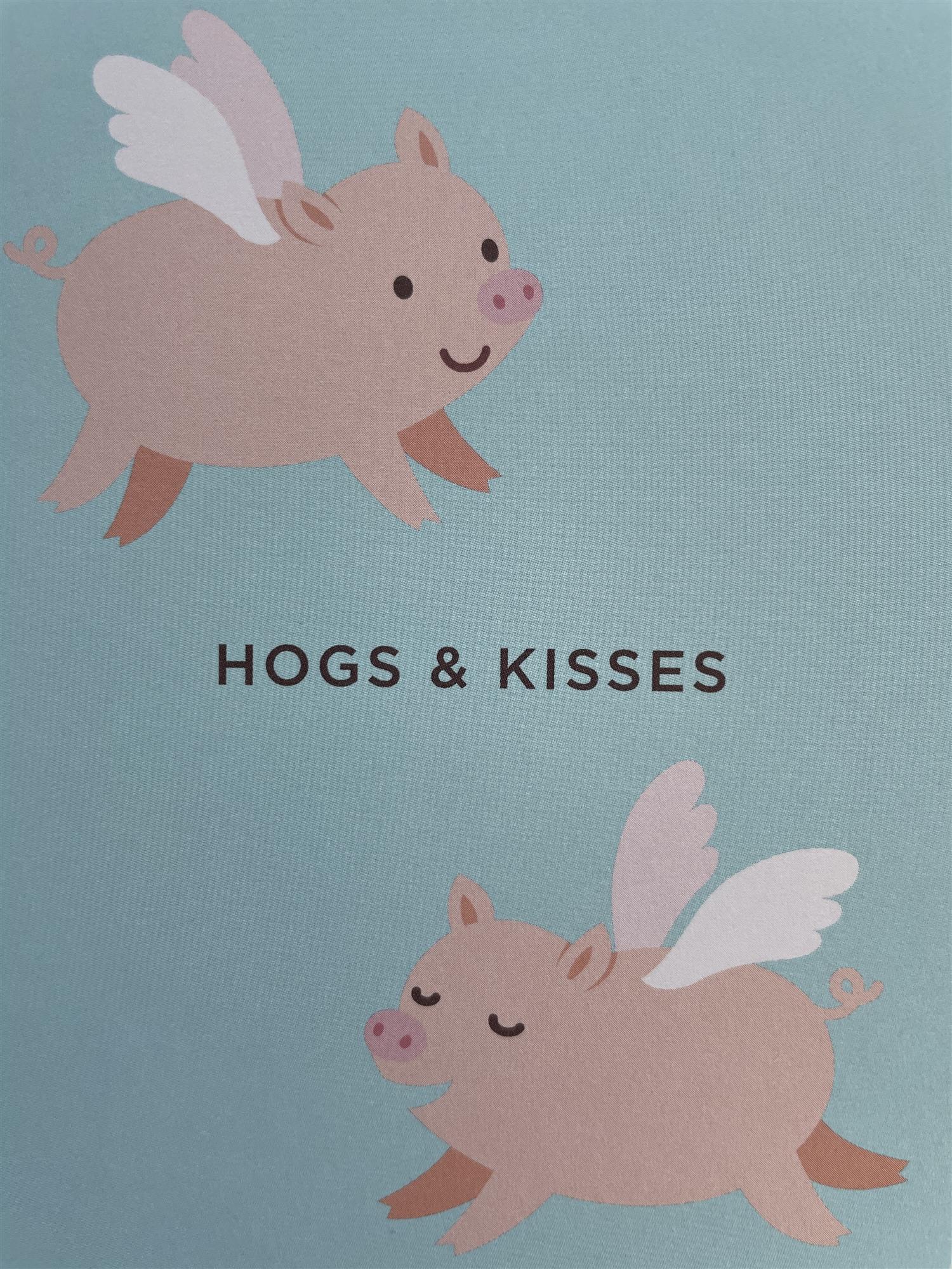 Hogs and Kisses Postcard