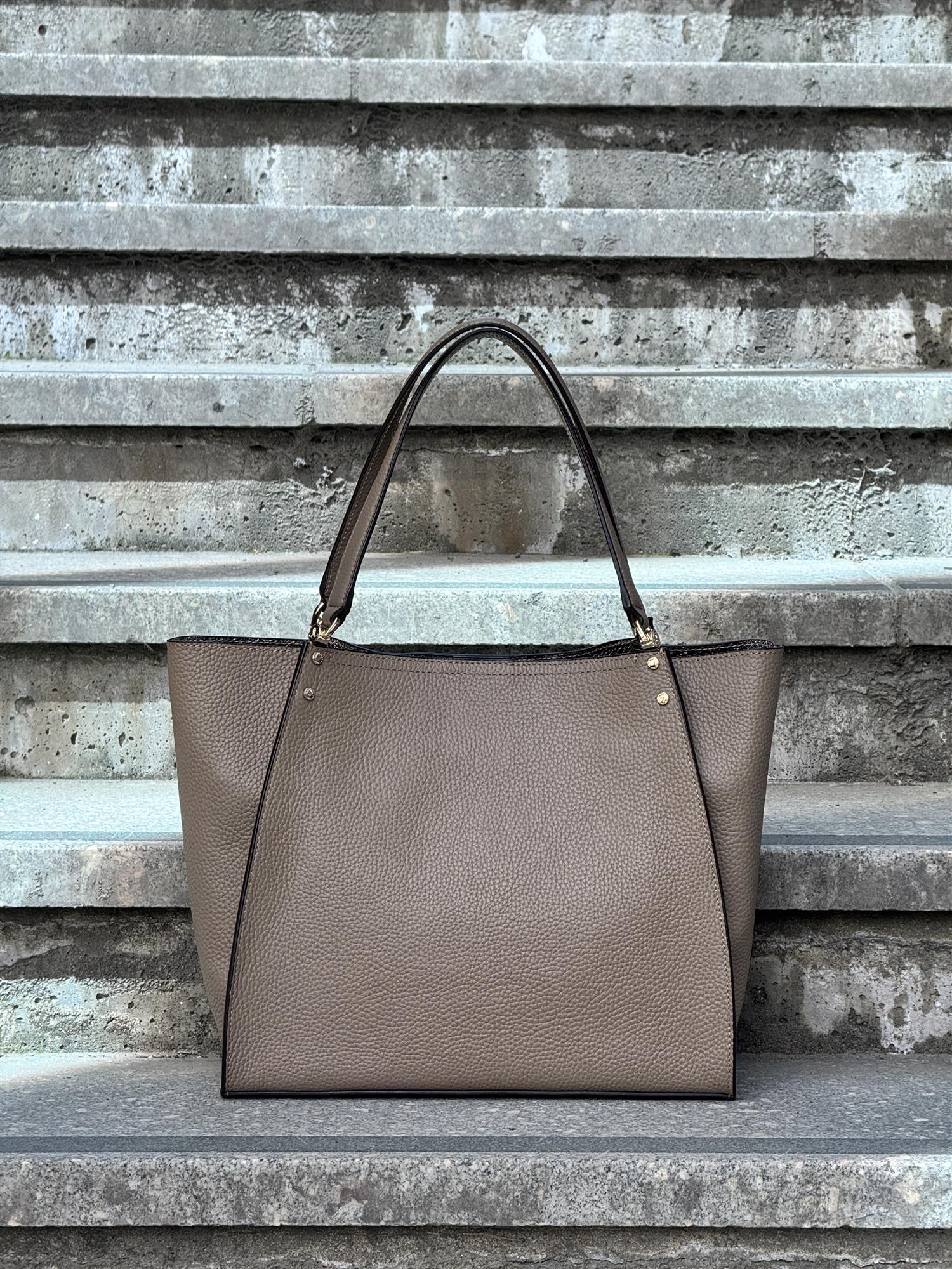 Hebdo shoppingbag, large, Taupe