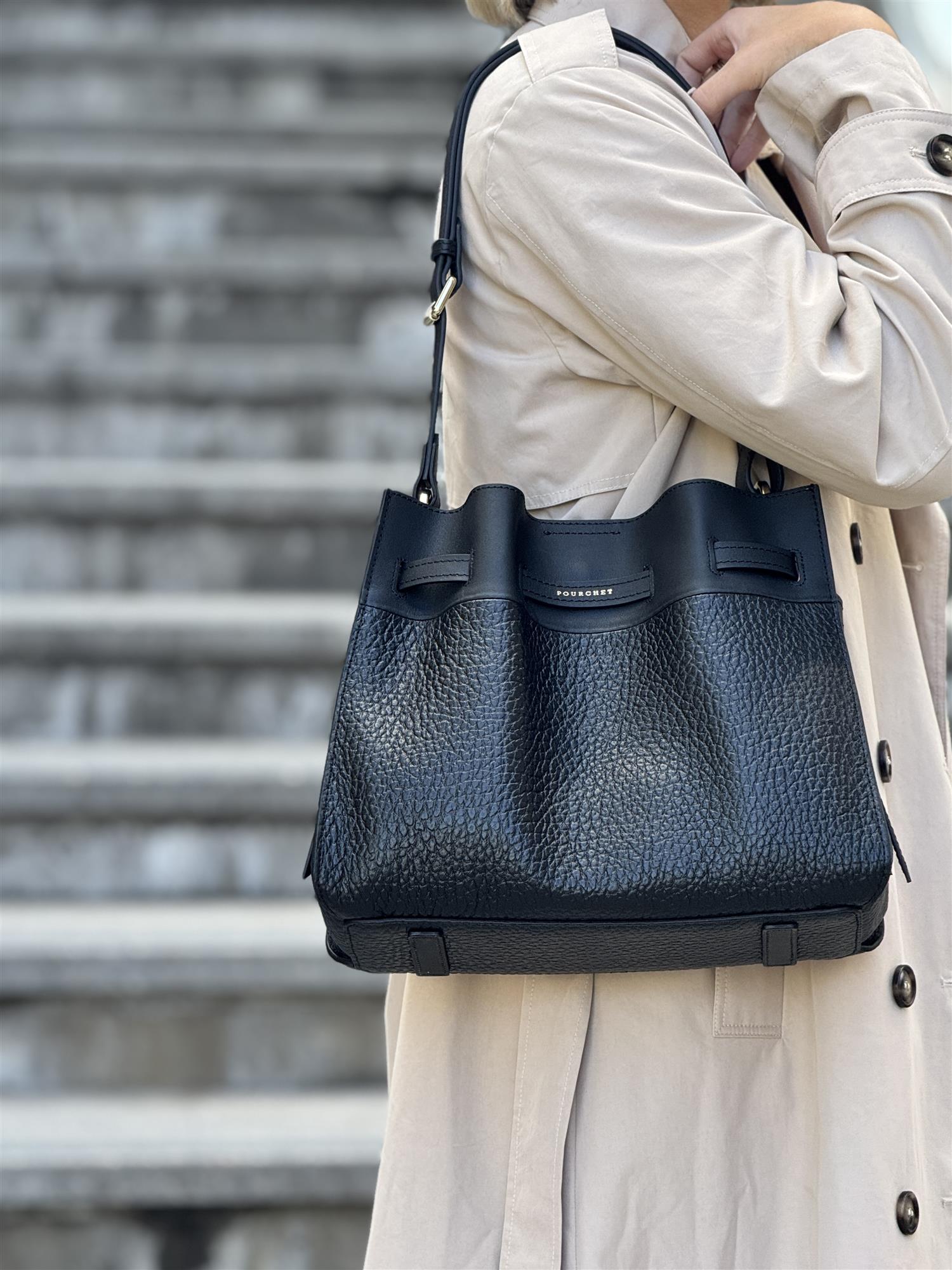 Blossom Shoulder Bag, Black