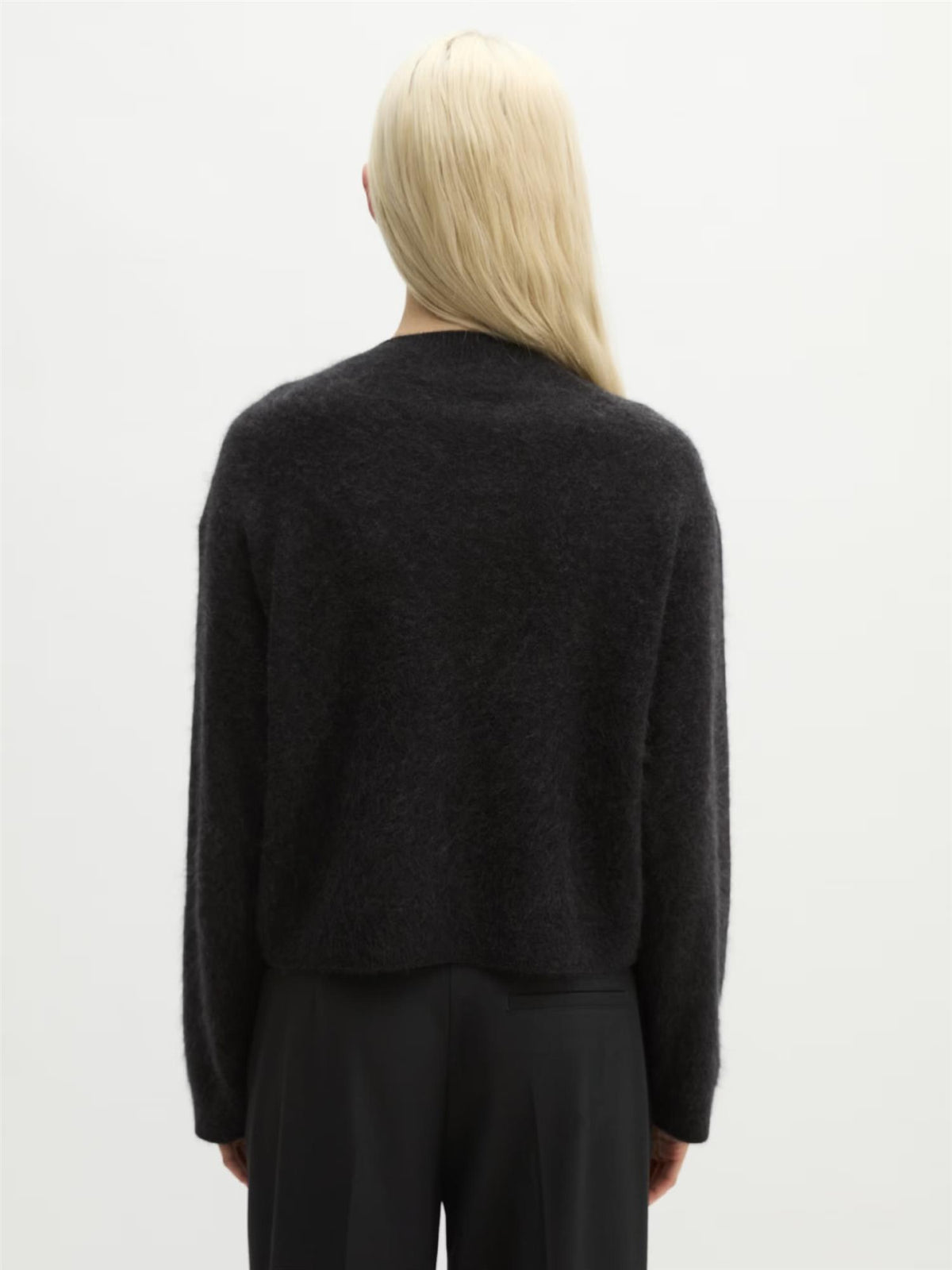 Cardigan, Round-neck, Burnt Coffee