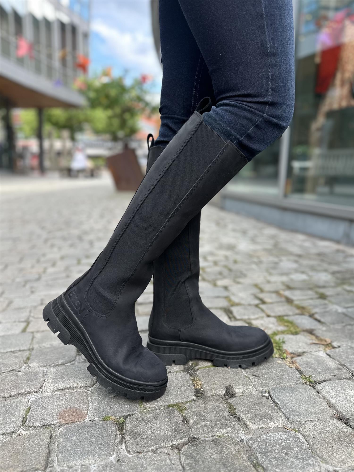 Slim High Boots, Black