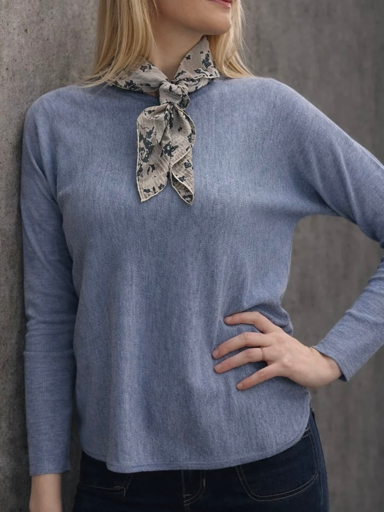 Pippa Pullover, Blue Mel.