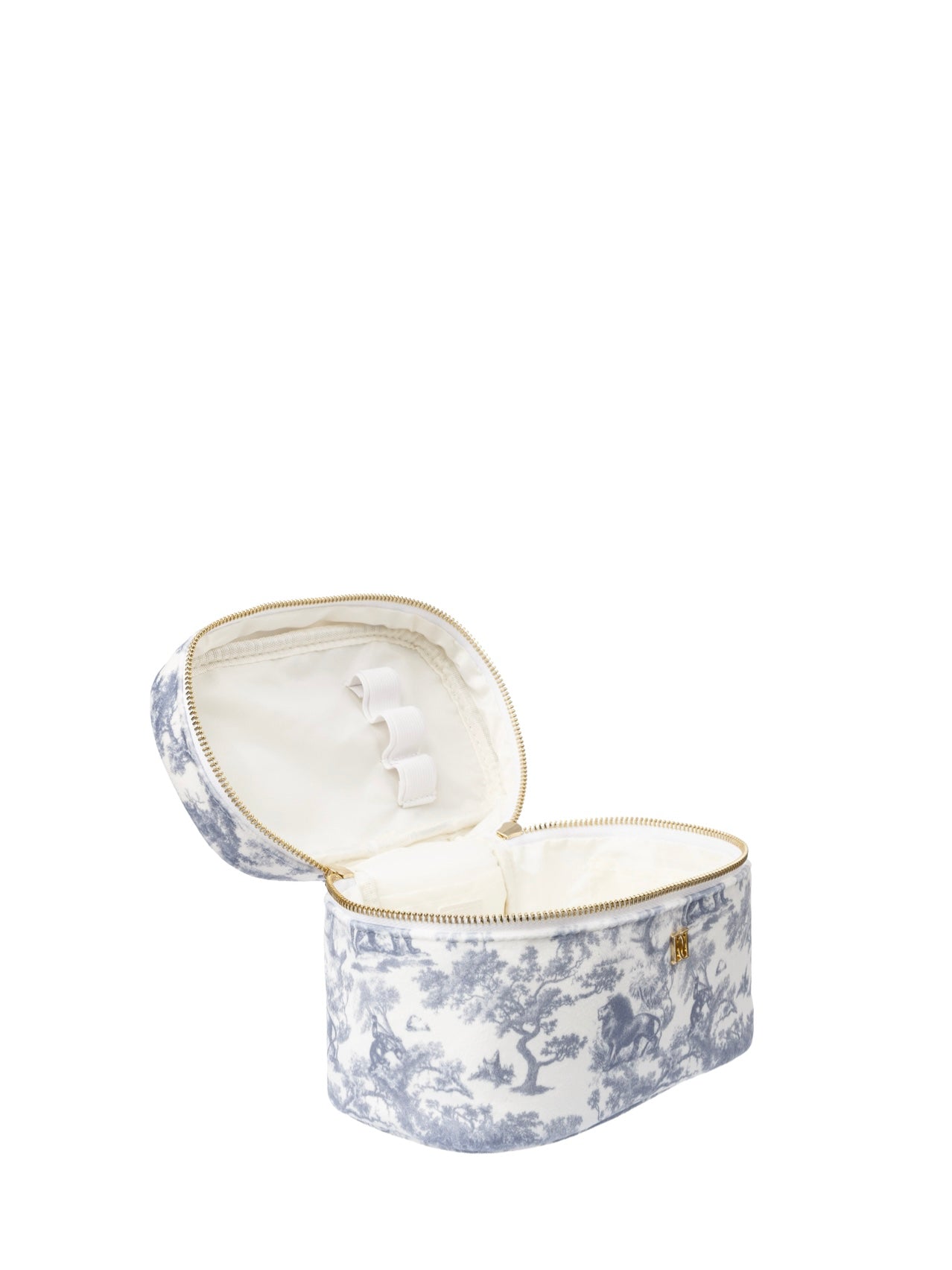 Velvet Vanity Bag Small, Blue Savannah