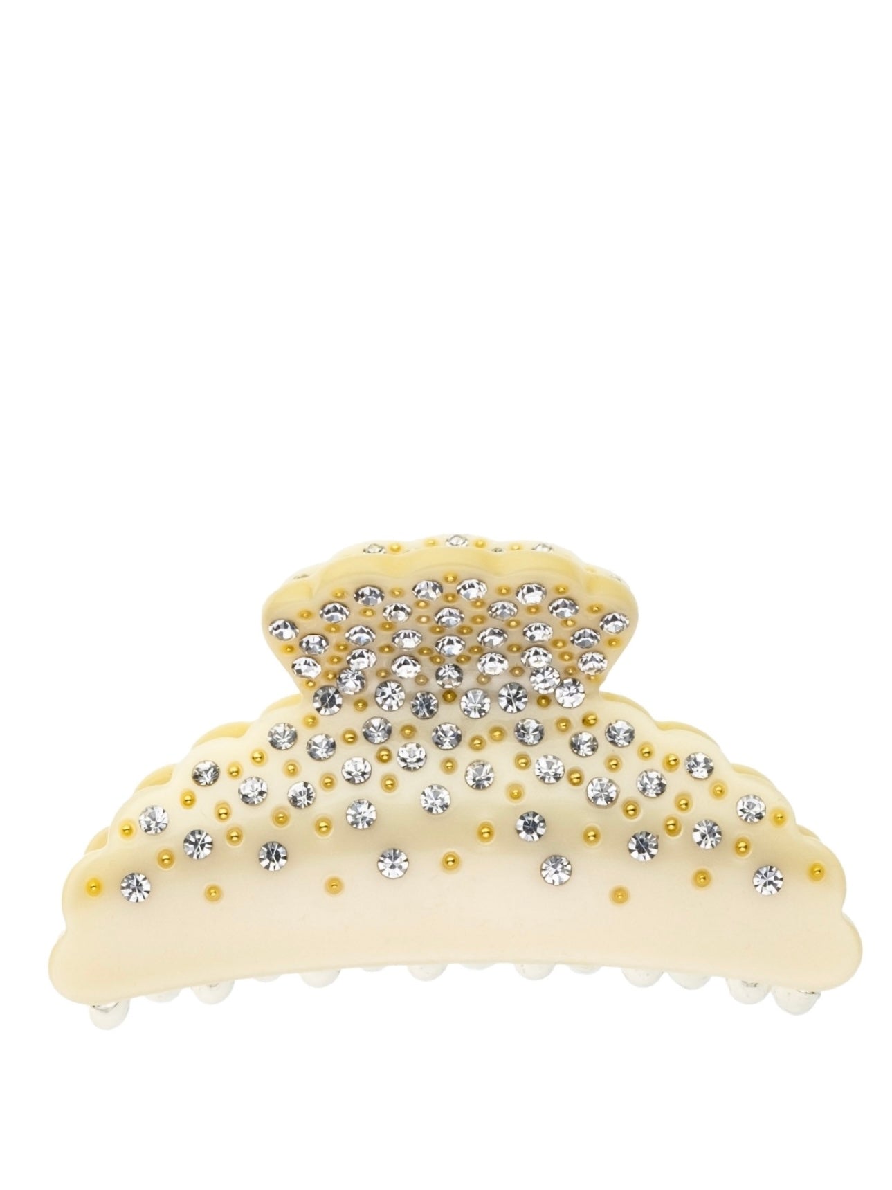 Crystal Hair Claw Large, Pale Yellow