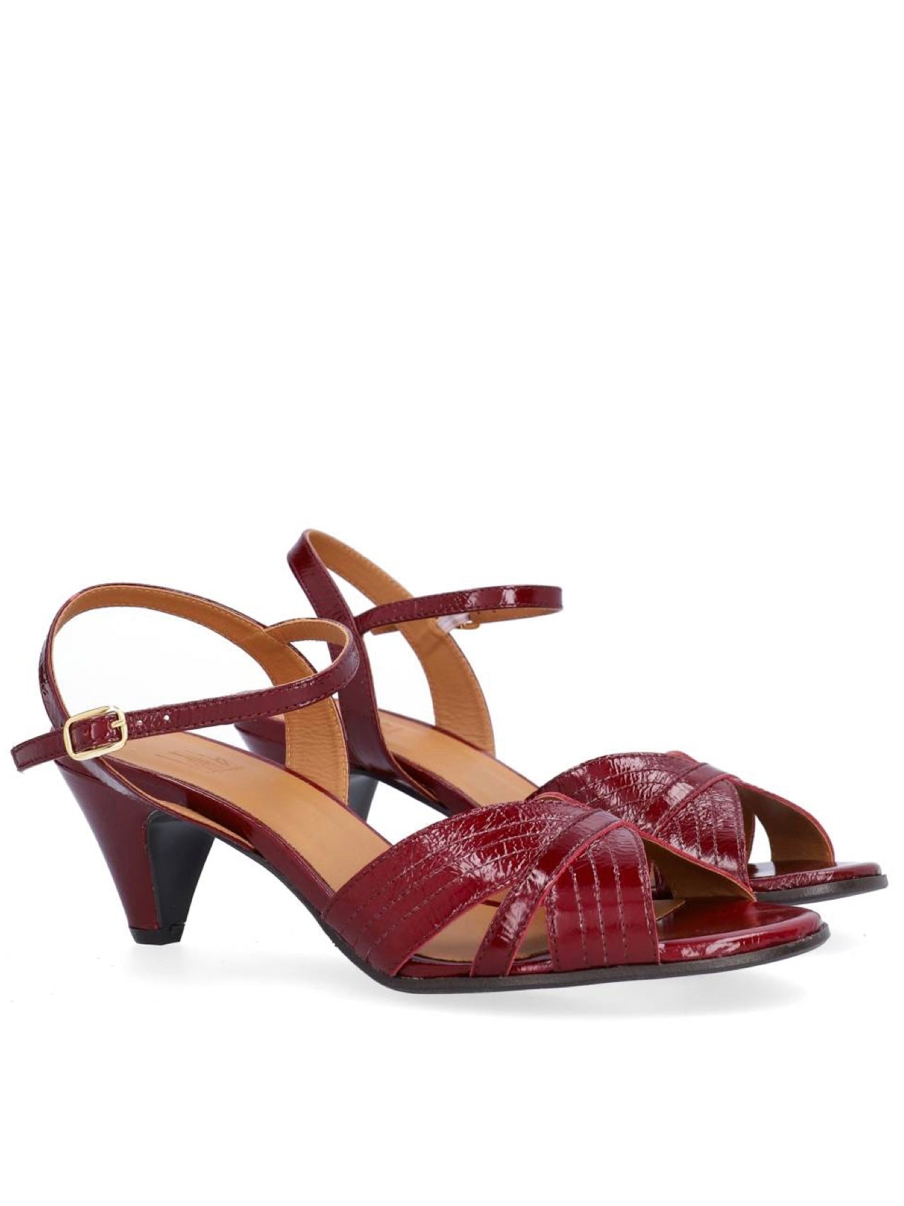 Heeled Sandals, Rubino Naplack 268