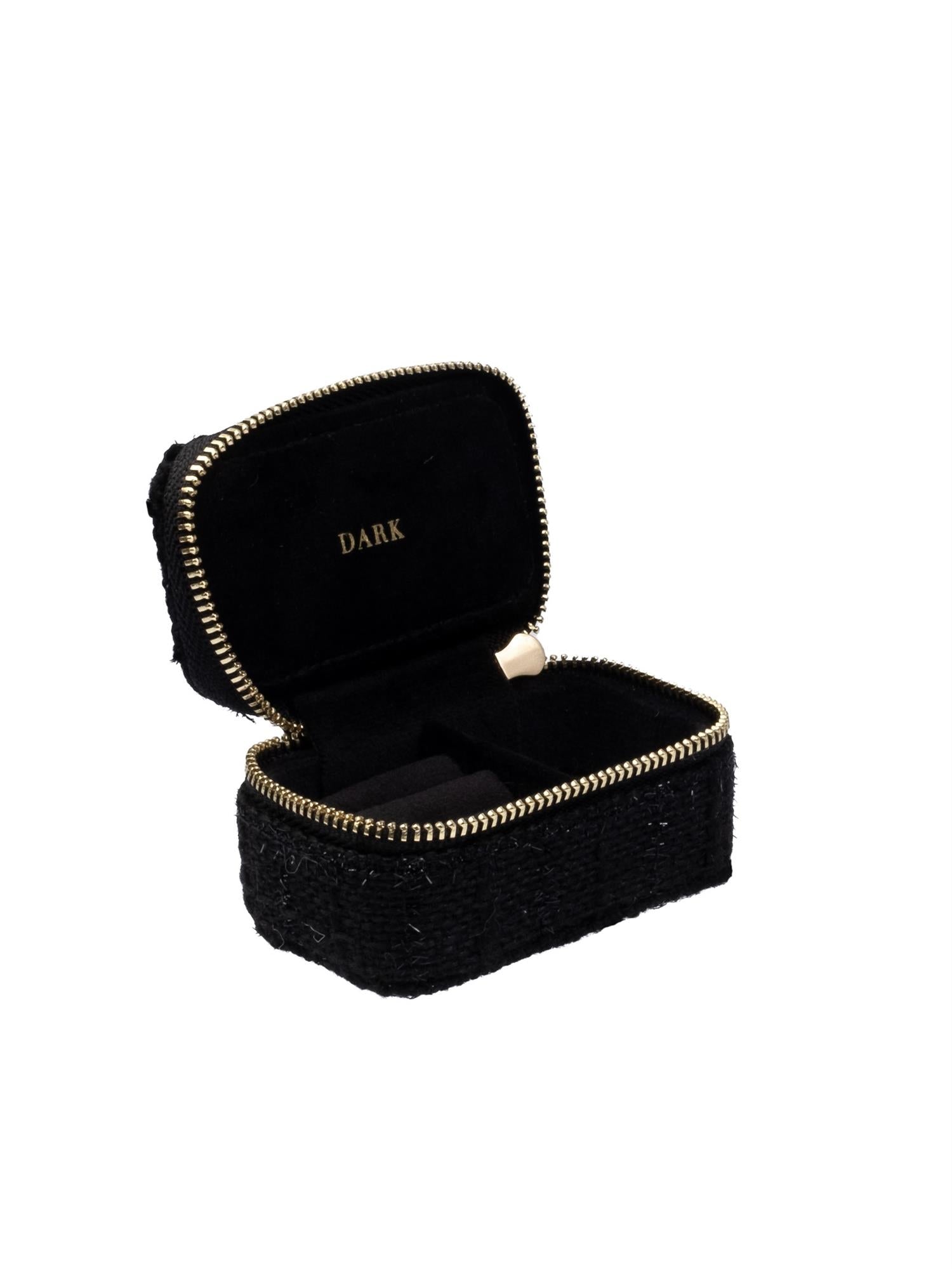 Tweed Jewellery Box Micro, Black