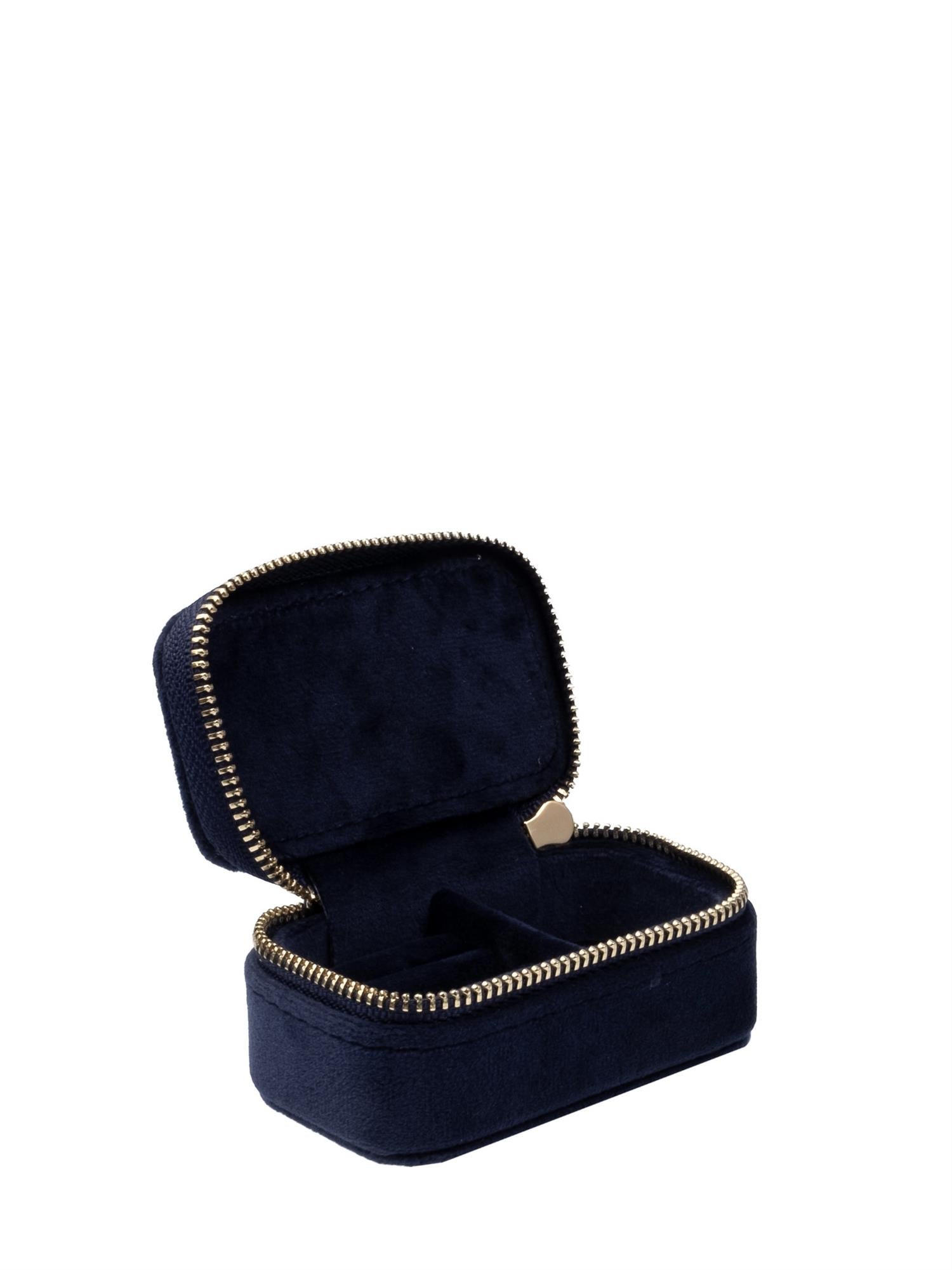 Velvet Jewellery Box Micro, Navy Blue