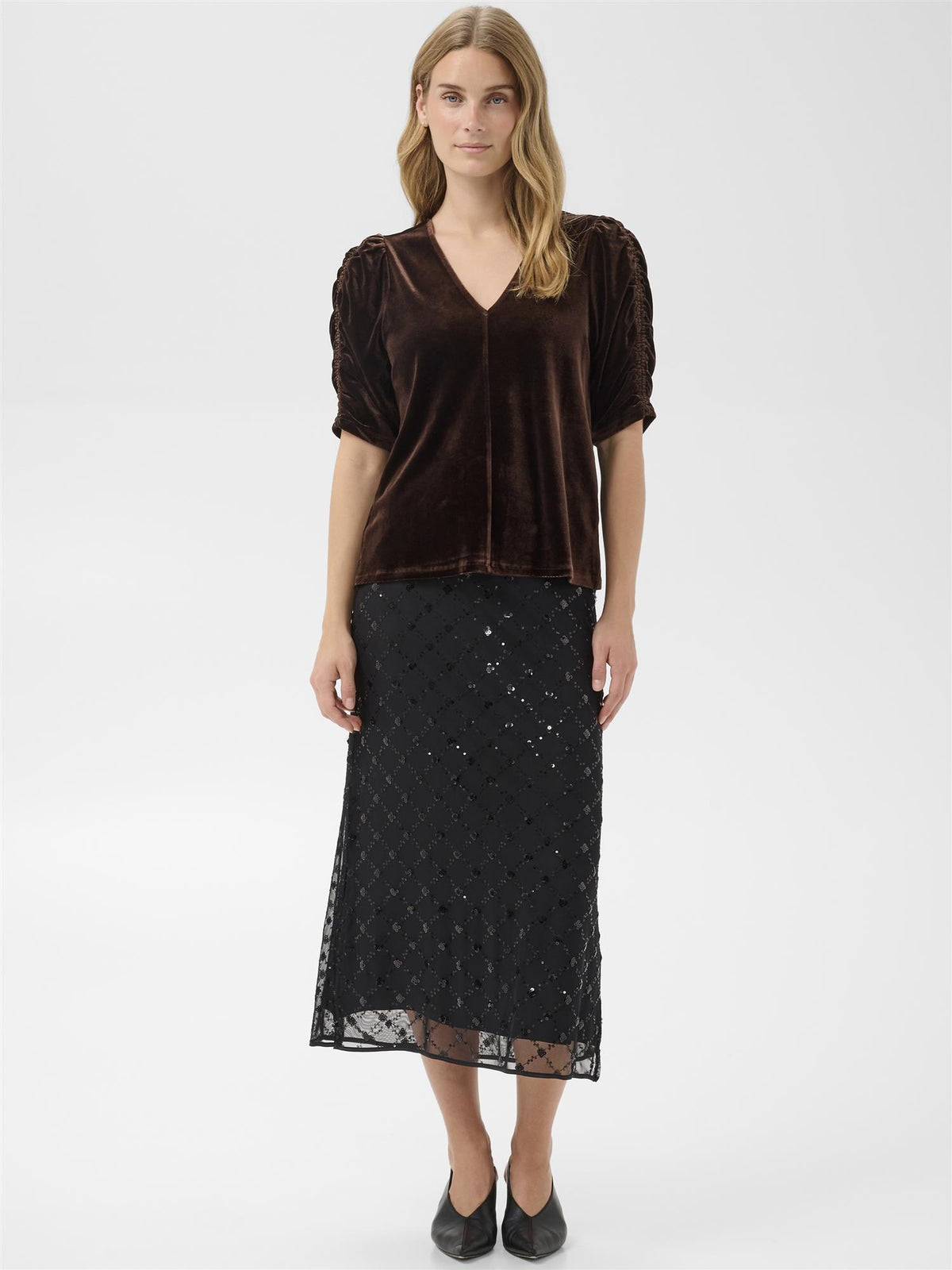 Valeriia PW Blouse, Brown