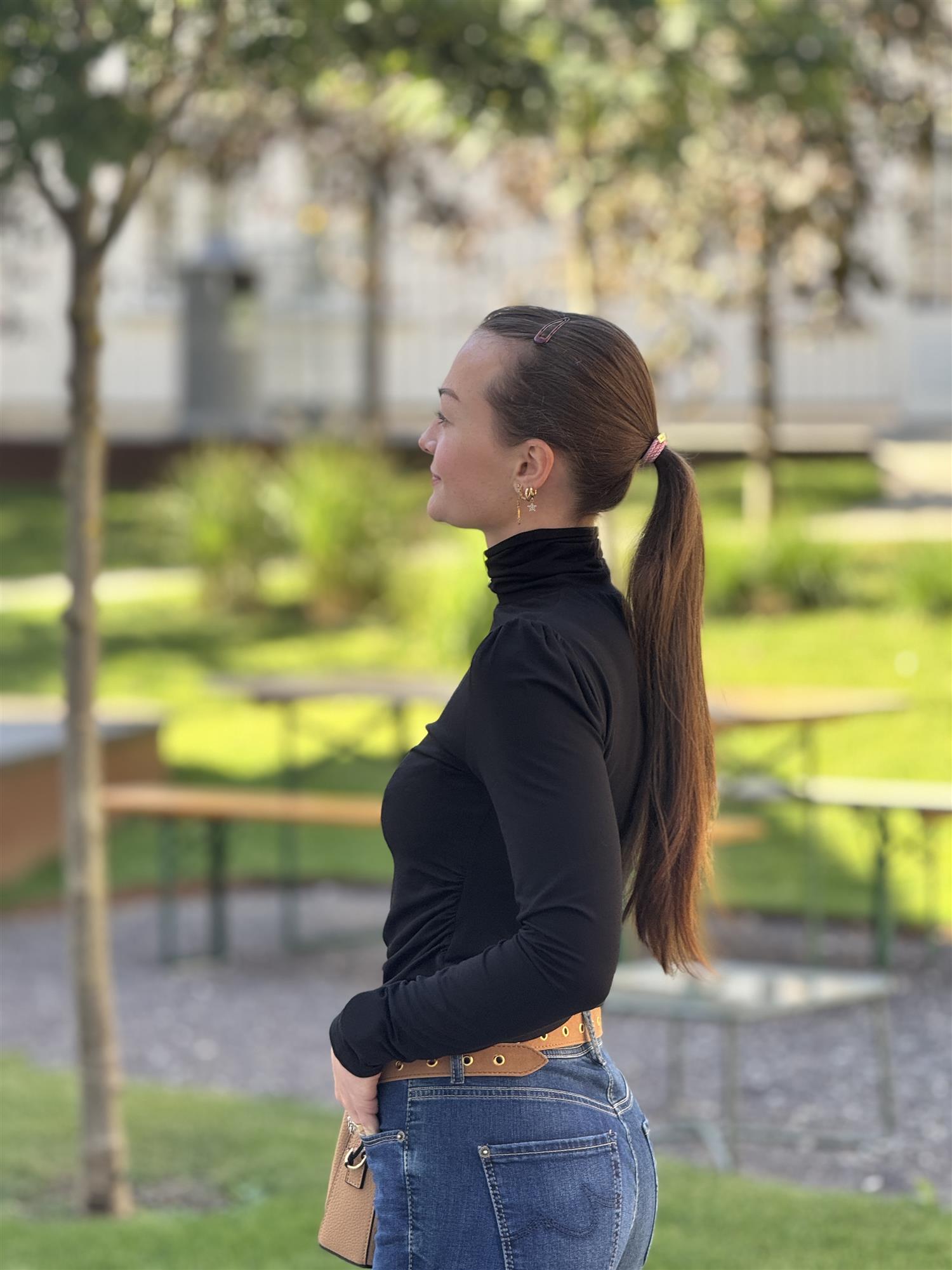 Jersey Turtleneck, Black