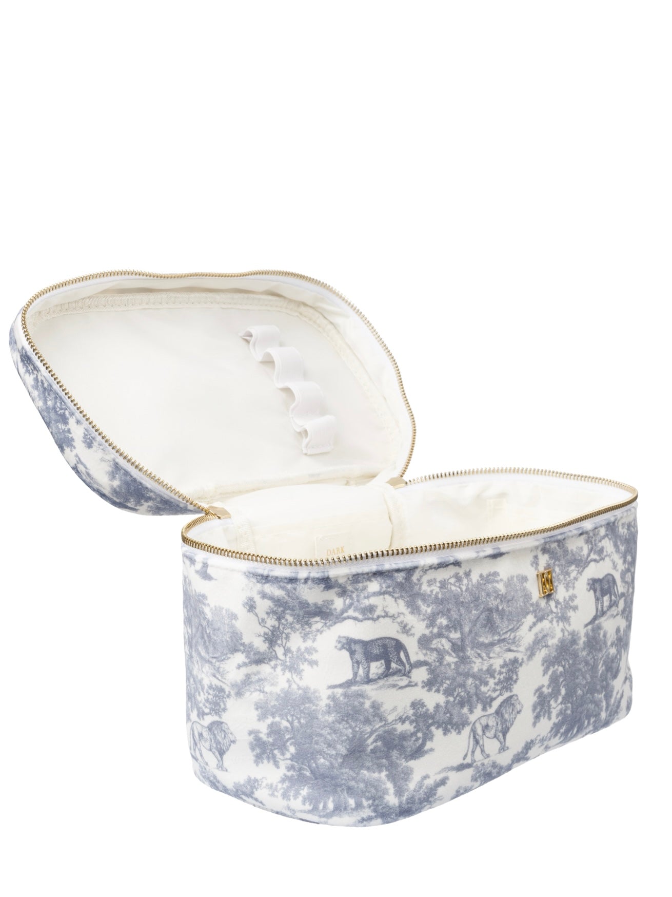 Velvet Vanity Bag Large, Blue Savannah