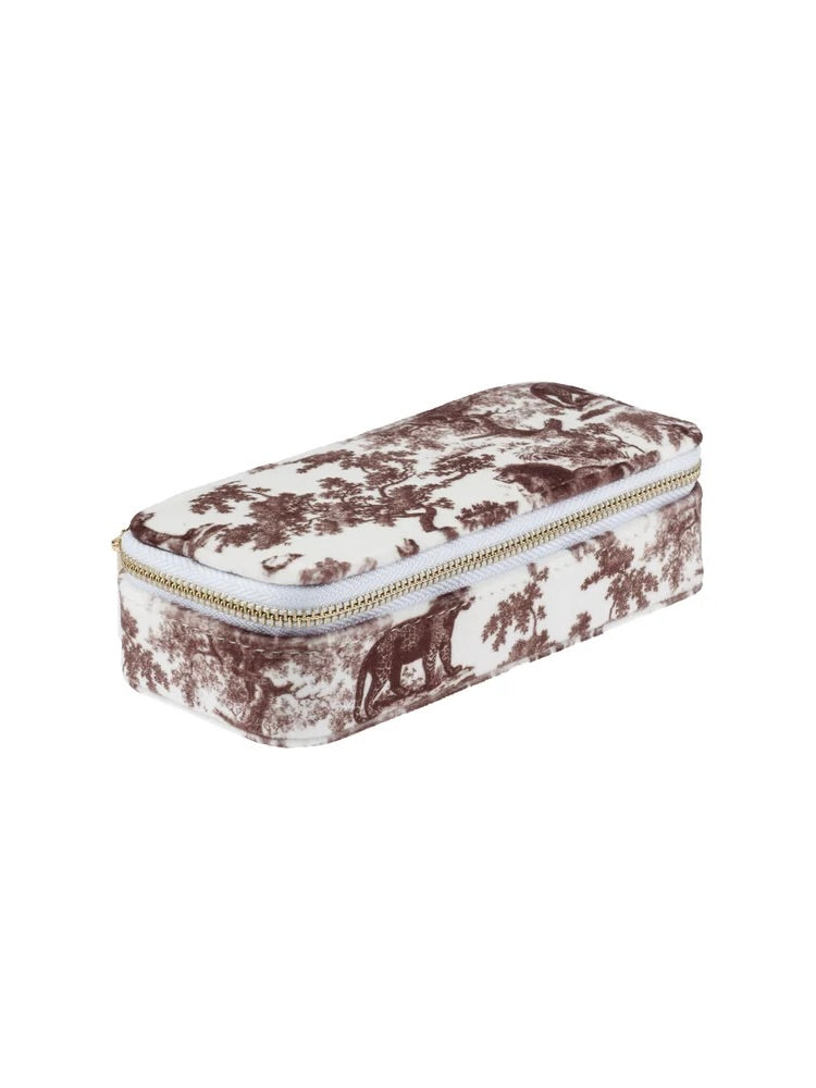 Velvet Jewellery Box Mini, Brown Savannah
