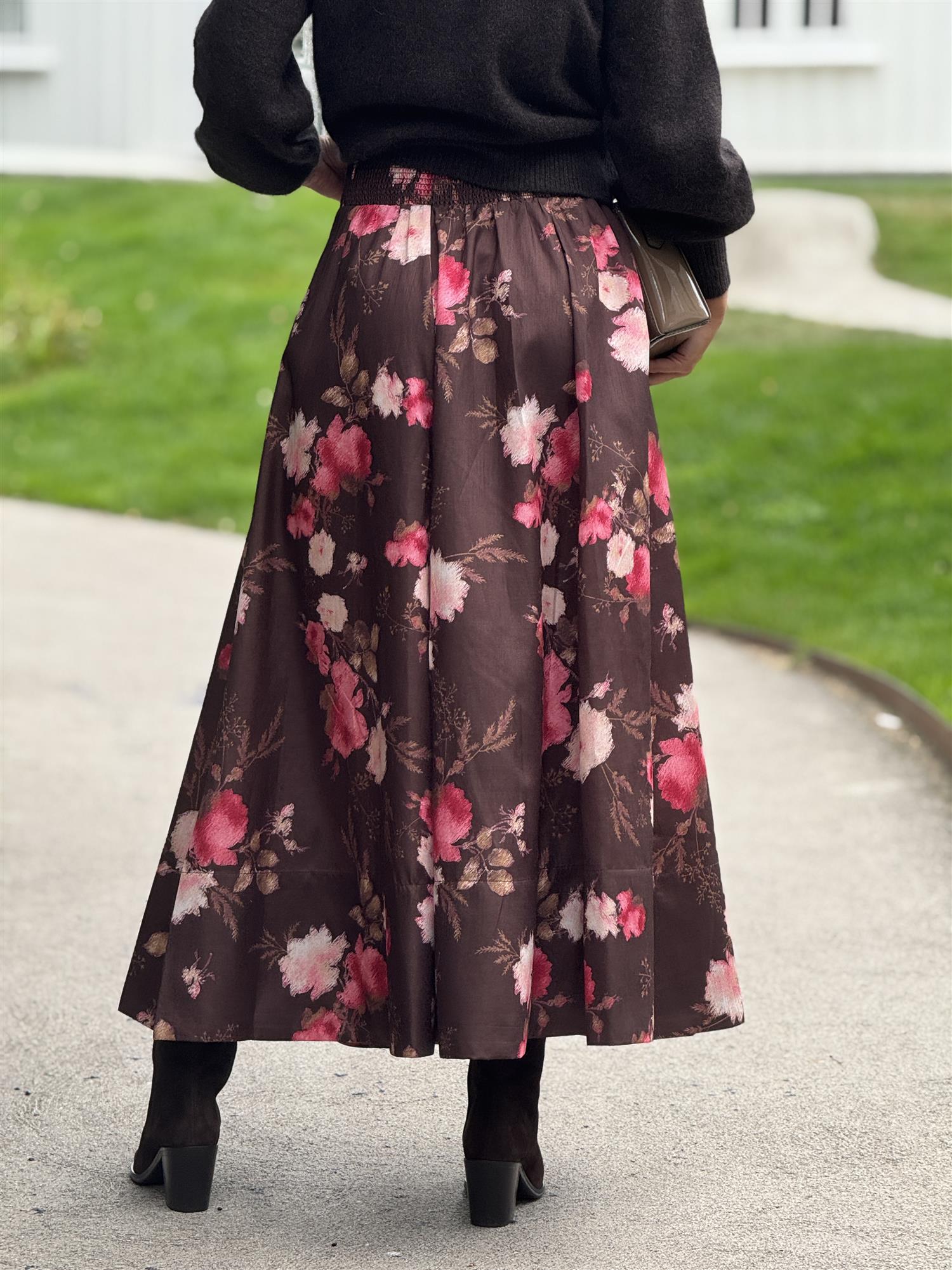 Taffeta Maxi Skirt