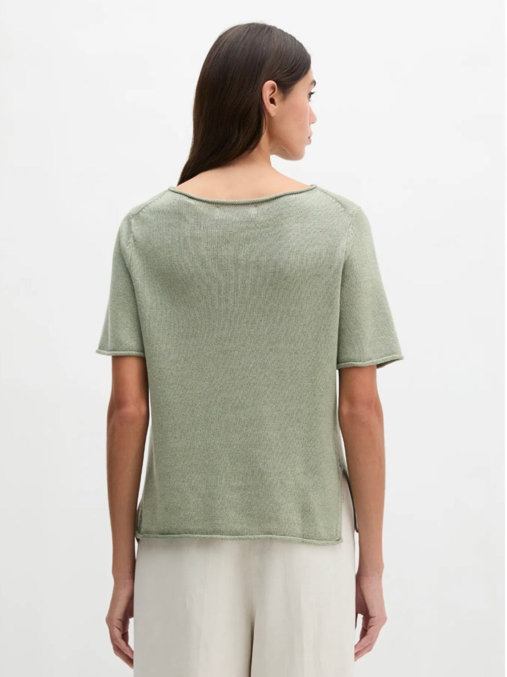 Pullover, shortsleeve, round-neck Green