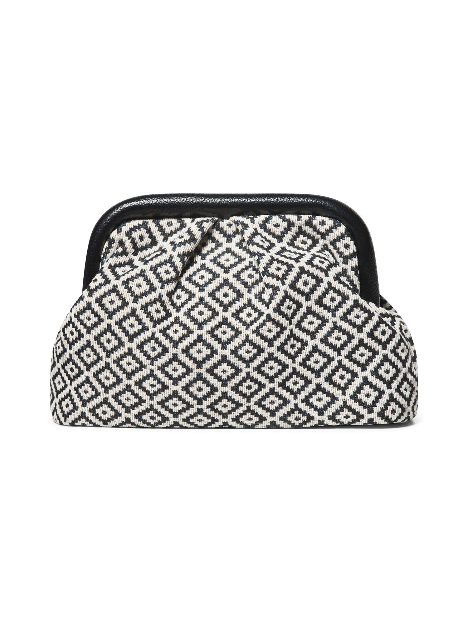 Jacquard Clutch, Black