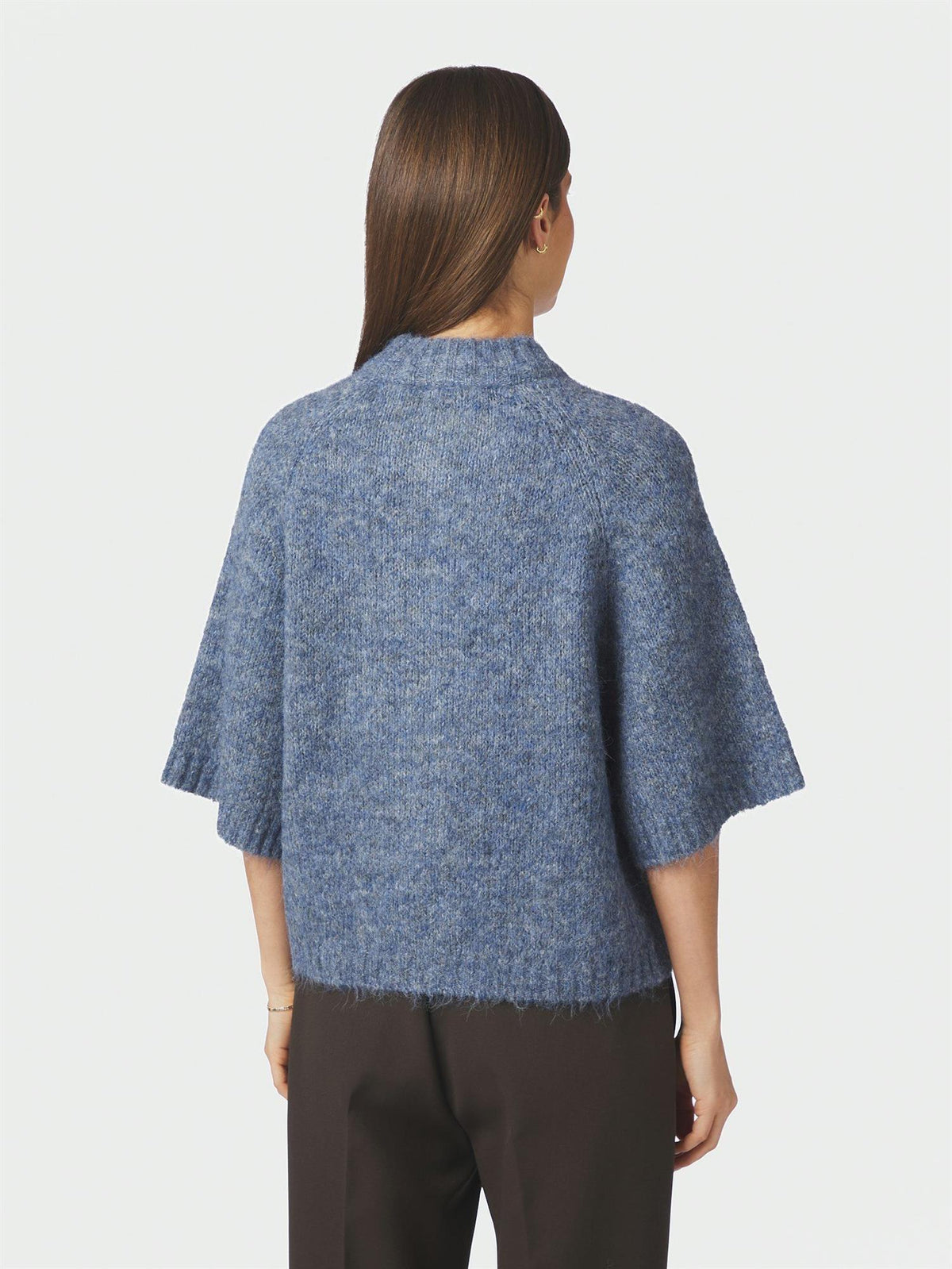 Benuta Fluffy Knit Cardigan, Blue