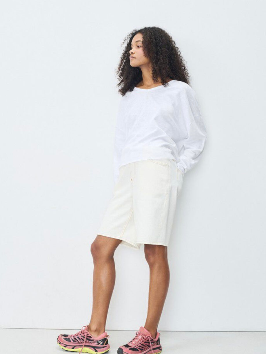 Sonoma Longlseeve V-neck, White