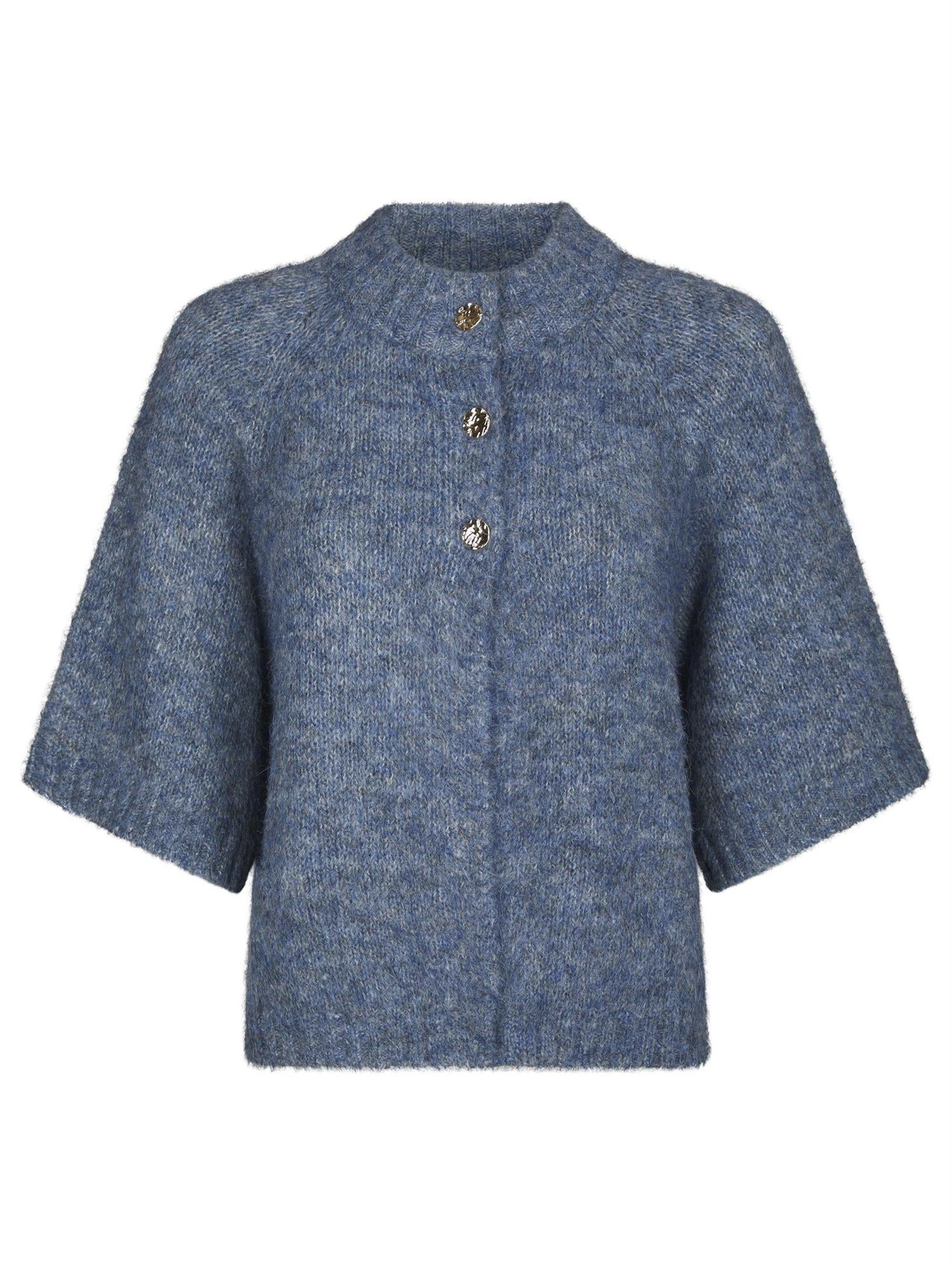 Benuta Fluffy Knit Cardigan, Blue