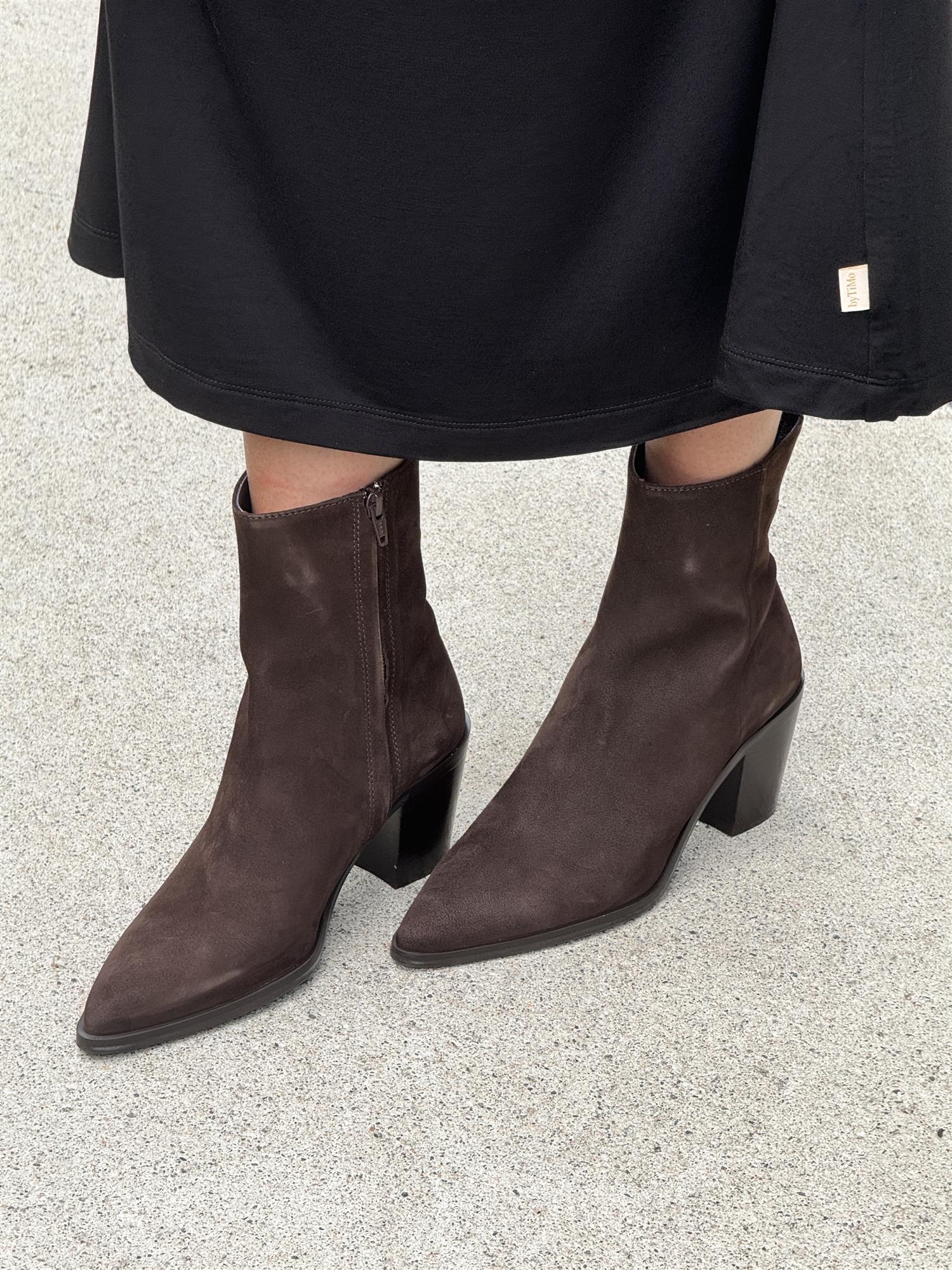 Boots,T.moro suede, Dark Brown