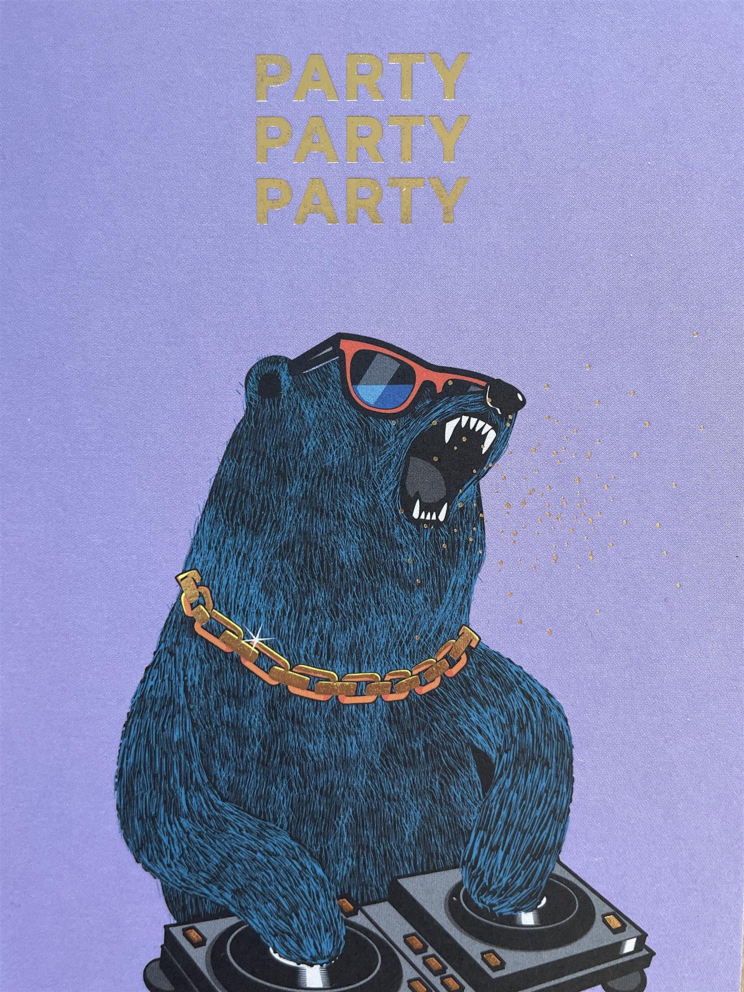 Bear DJ Postcard