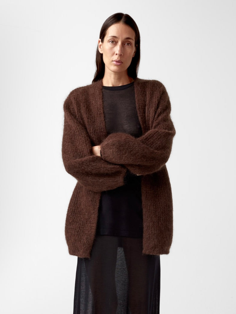 Solange Mohair Cardigan, Brown