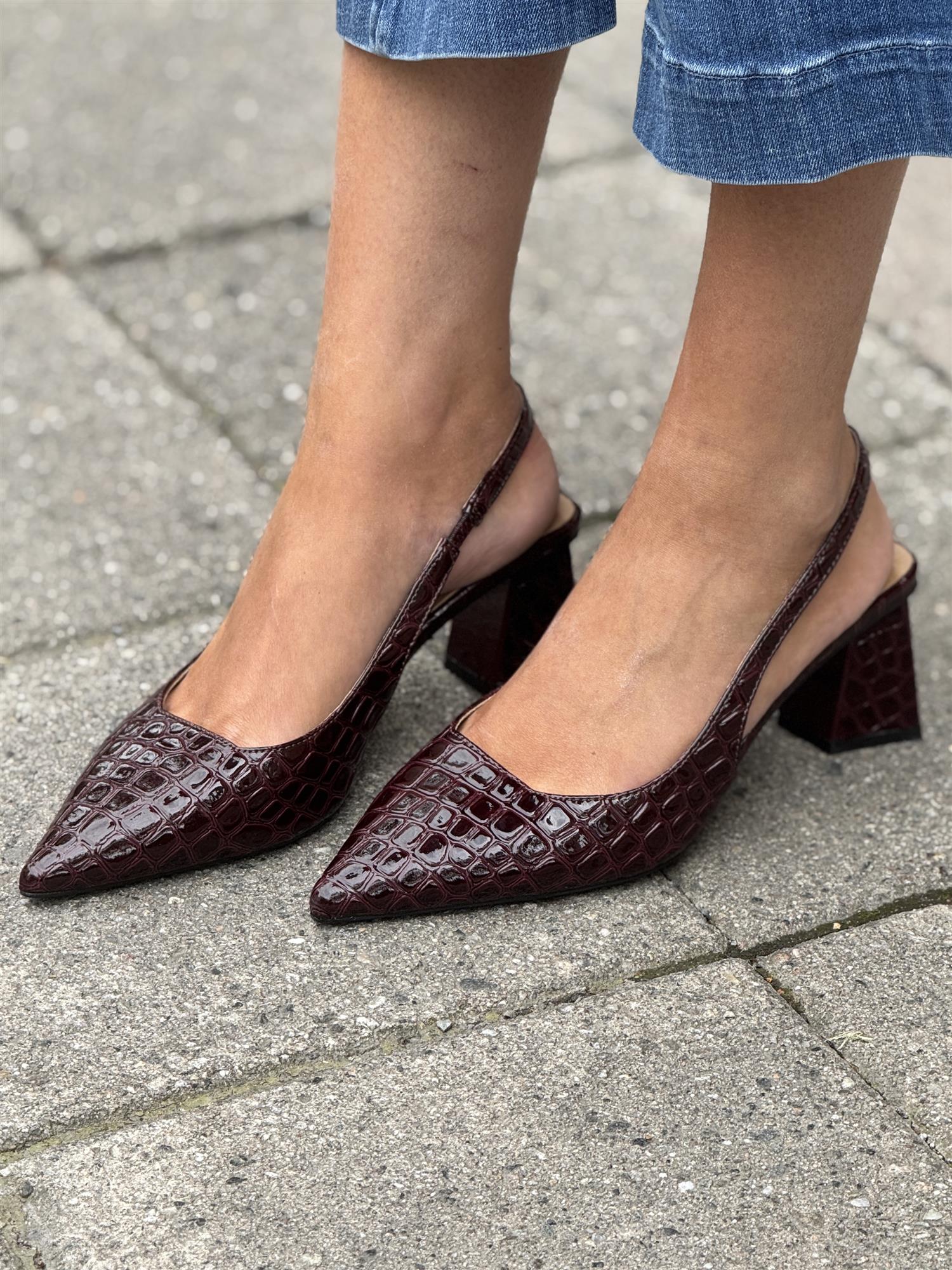 BIAMARALYN Slingback Croco Patent