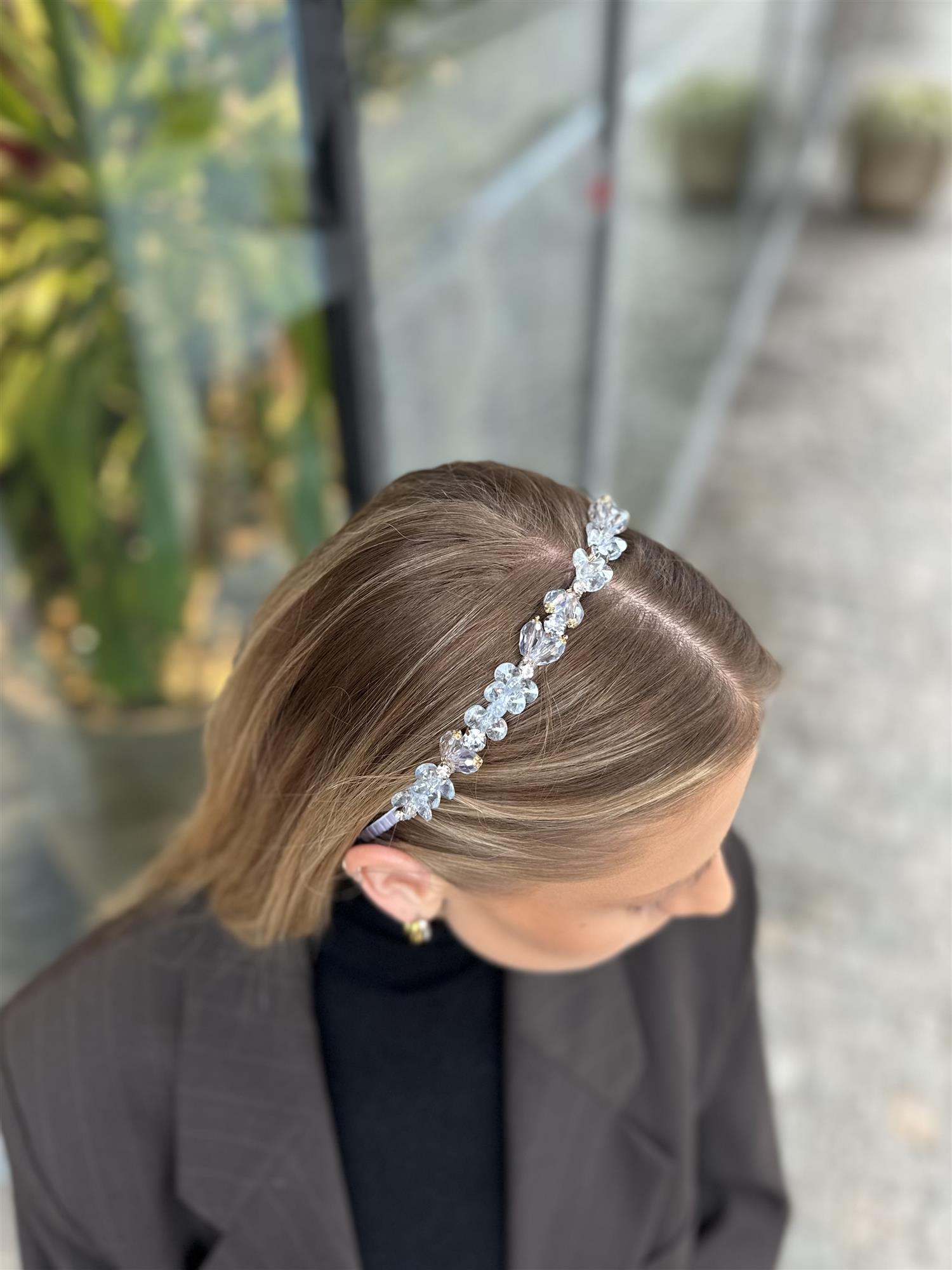 Crystal Hair Band, Cool Baby Blue