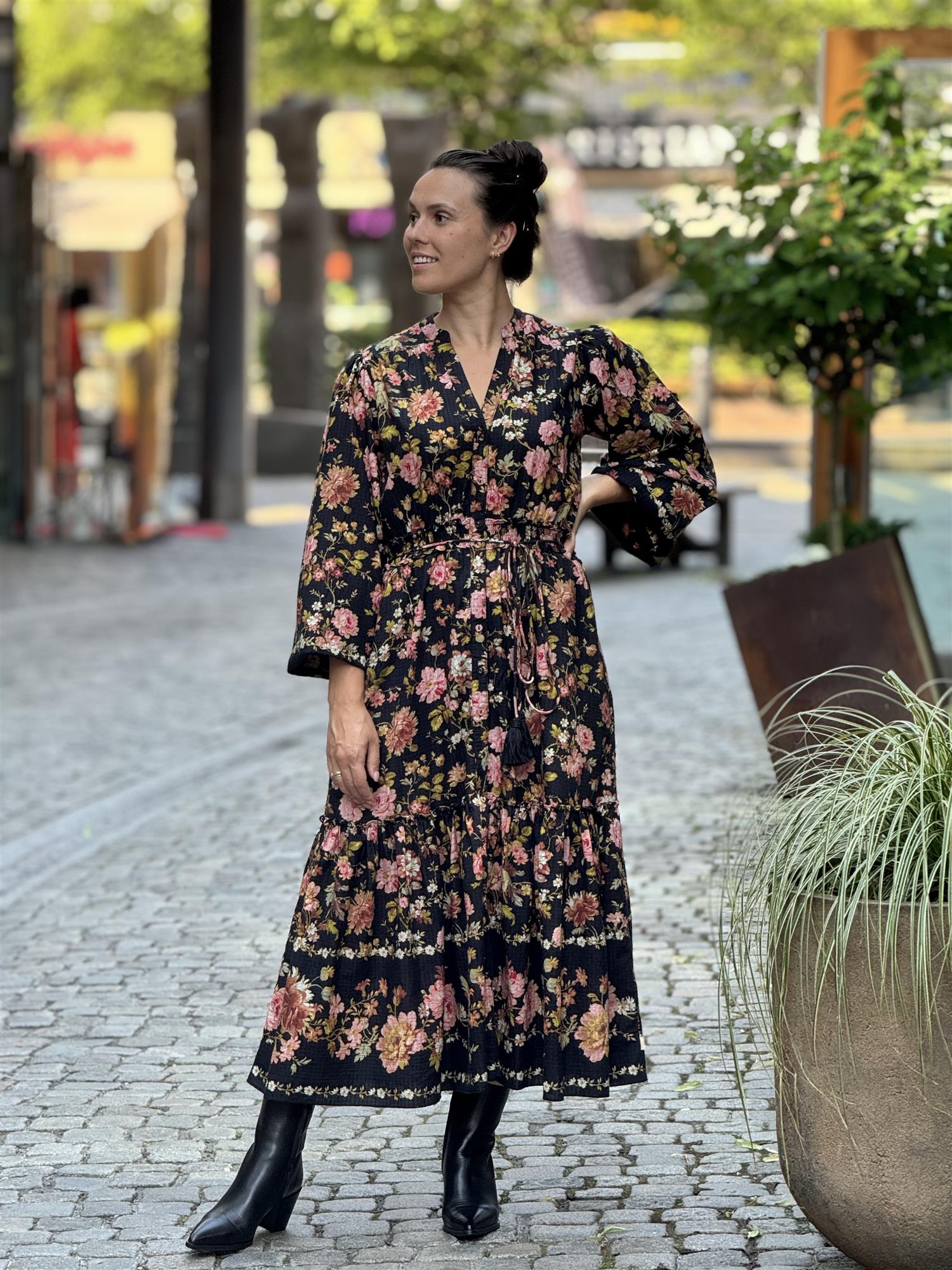 Bohemian Midi Dress, Evening Field