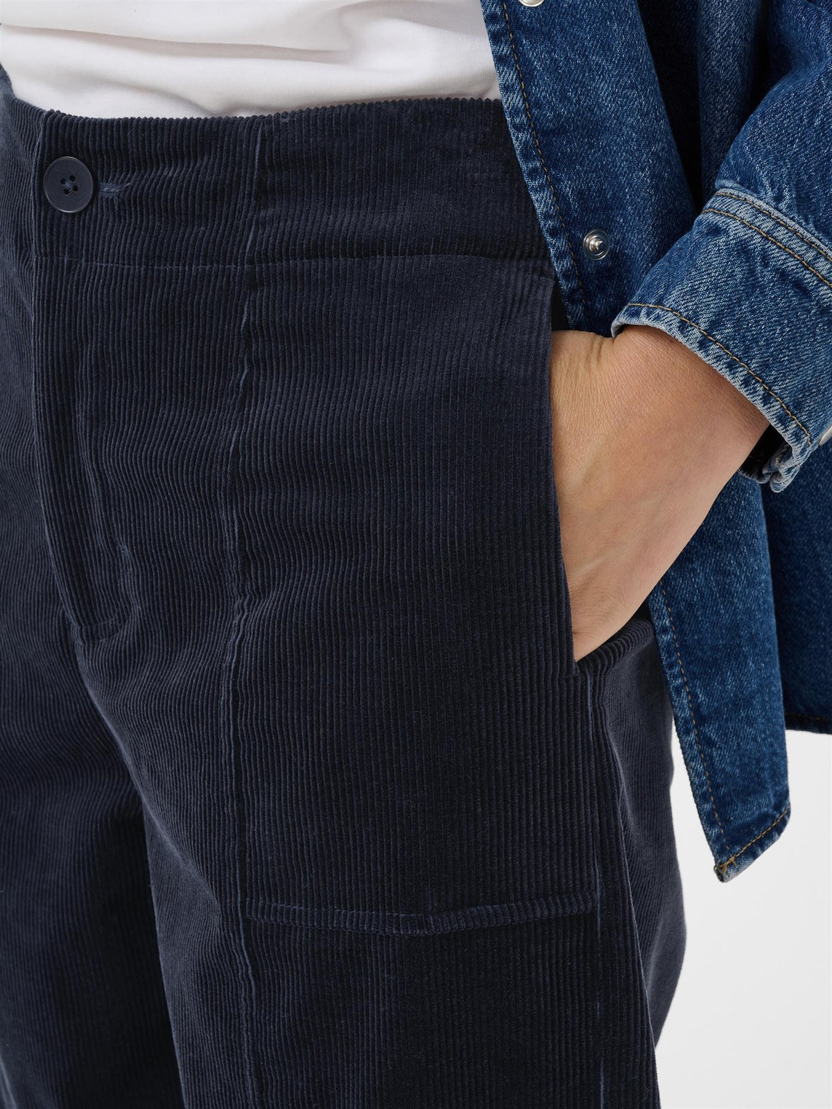 Netta PW Pants, Dark Navy