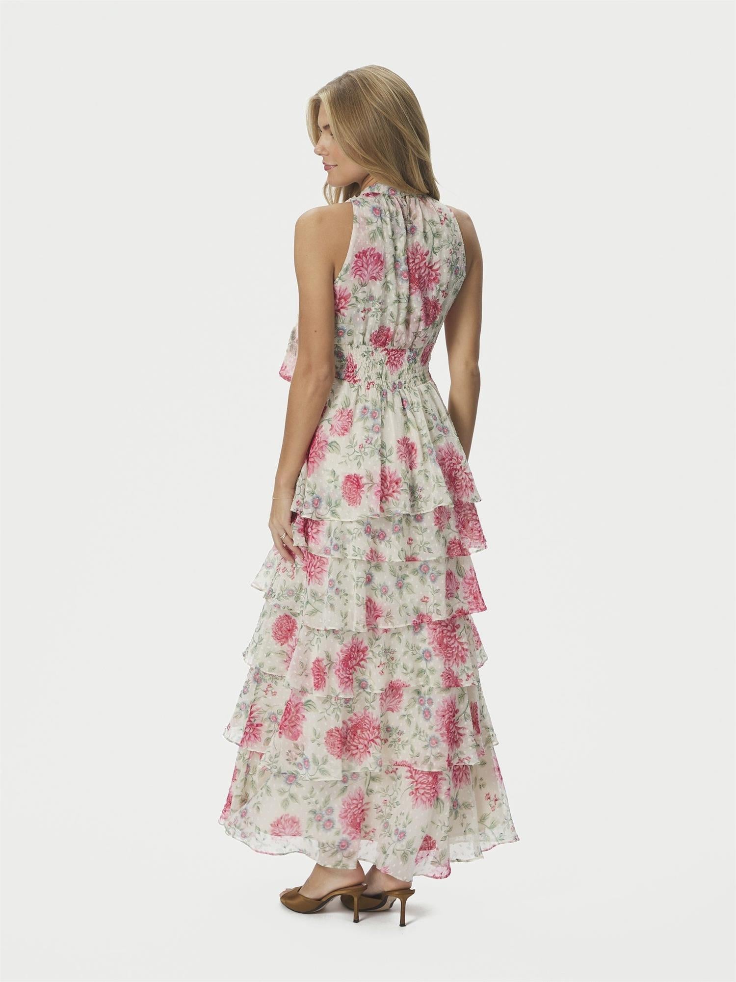 Marli Big Flower Dress, Cream