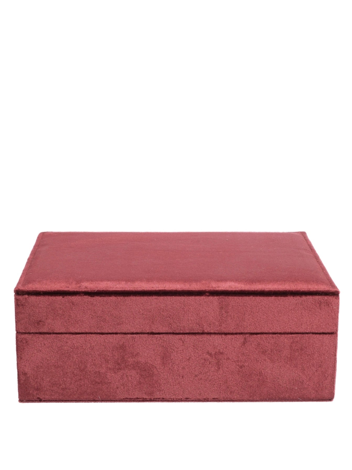 Large Velvet Jewellery Box, Maroon