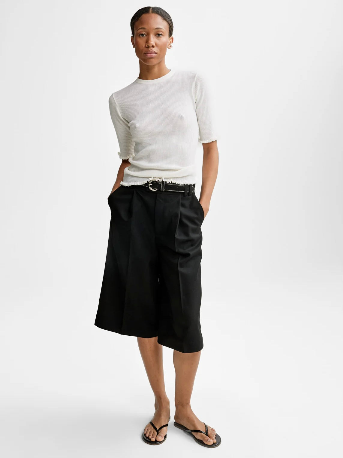 Milla Merino Knit, White