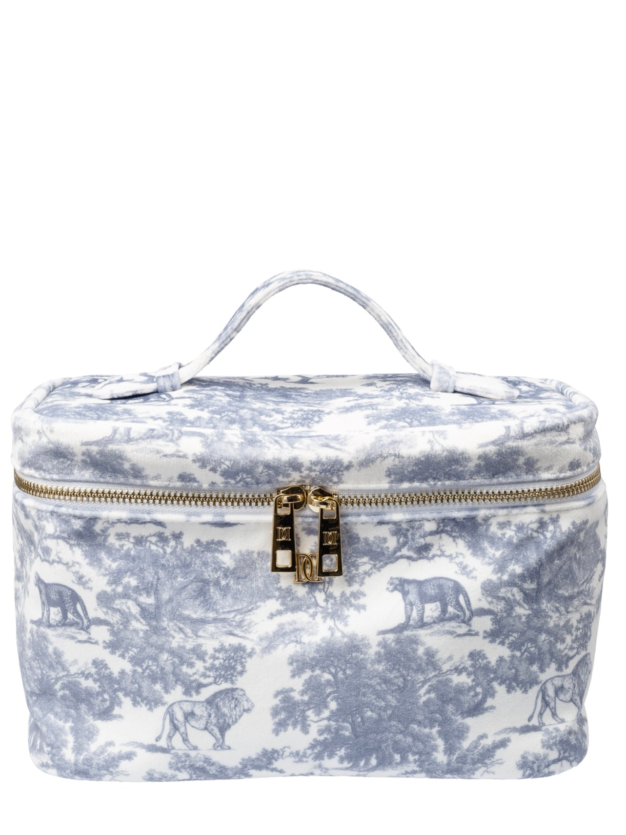 Velvet Vanity Bag Large, Blue Savannah