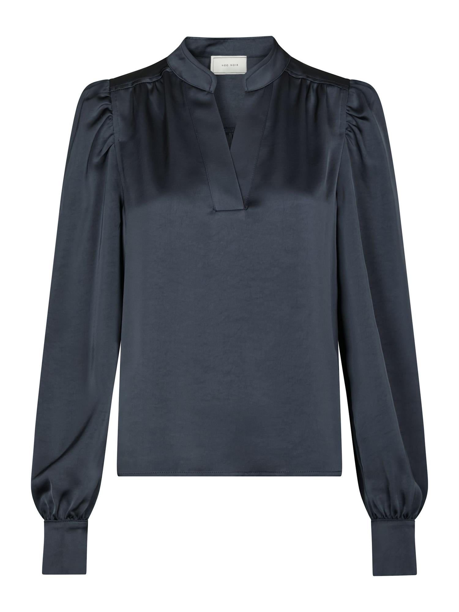 Rosslyn Heavy Sateen Blouse, Blue
