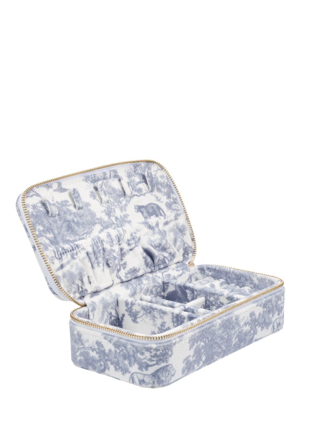 Velvet Jewellery Box, Blue