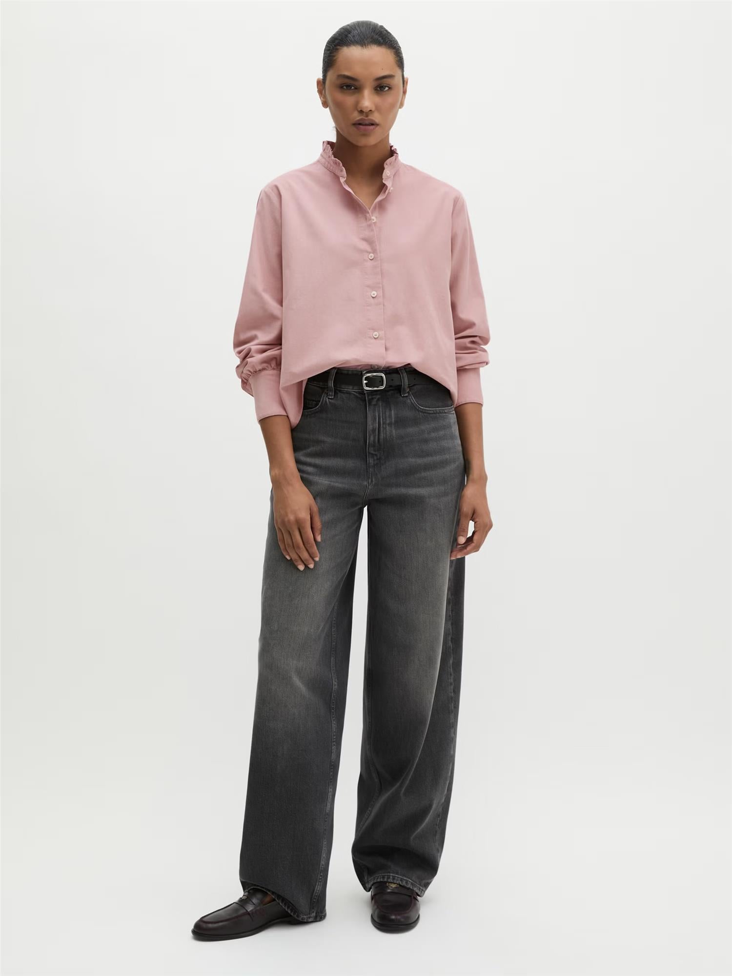 Woven Blouse, Misty Rose