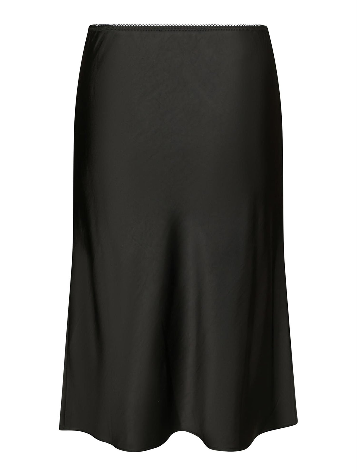 Mindie Heavy sateen Skirt, Black