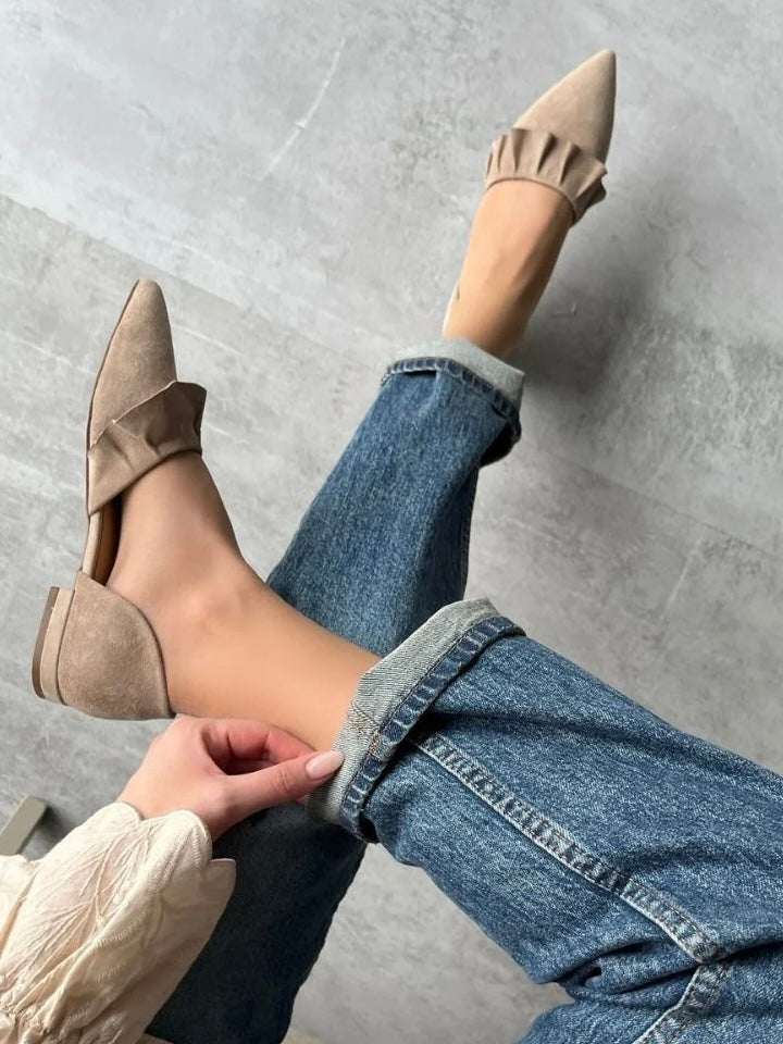 NEW ROMANCE, Suede, Dark Beige