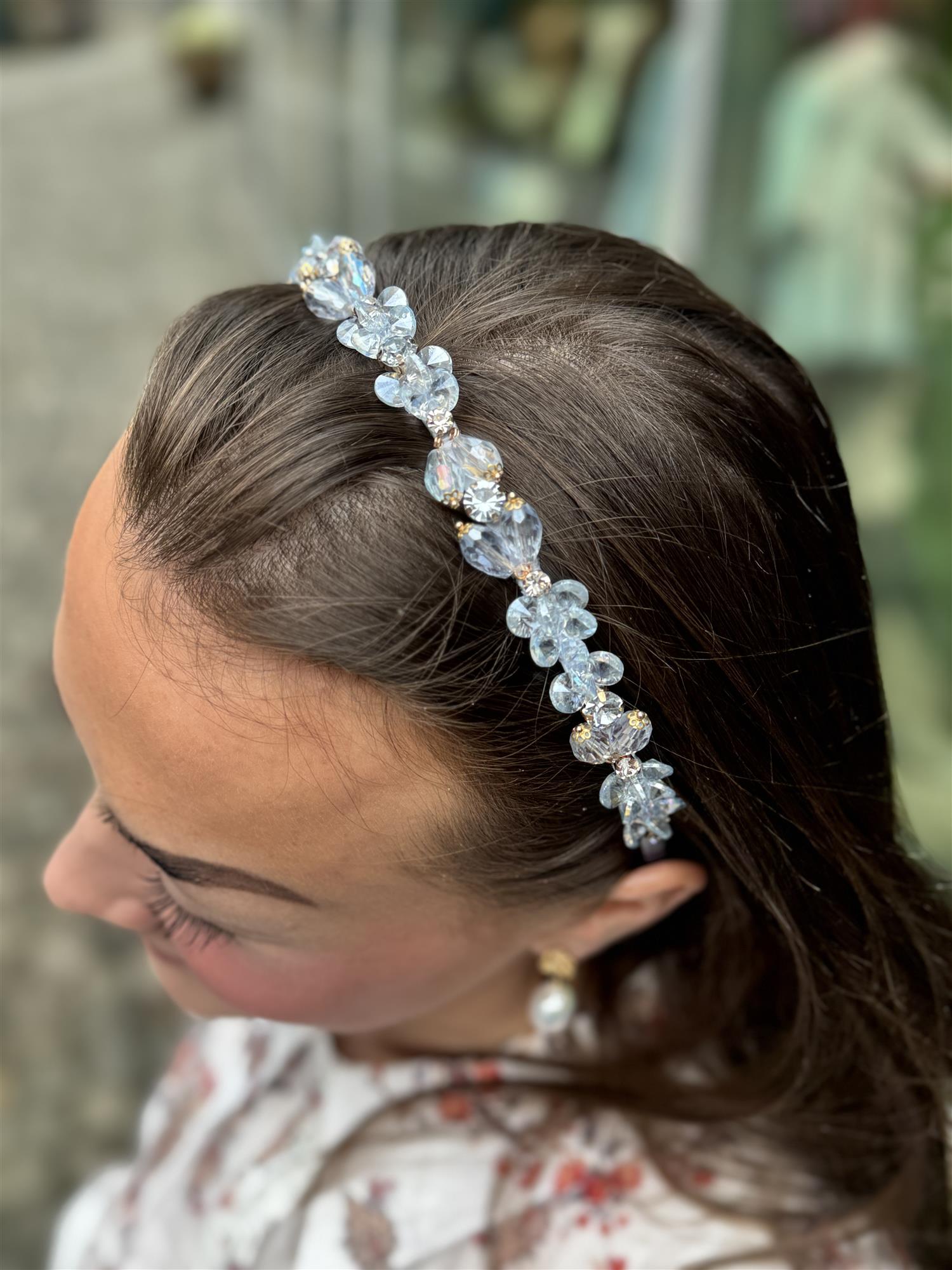 Crystal Hair Band, Cool Baby Blue