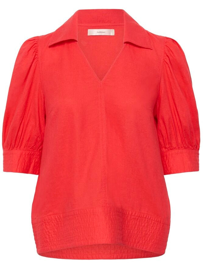 EDITH IW BLOUSE, Poppy Red