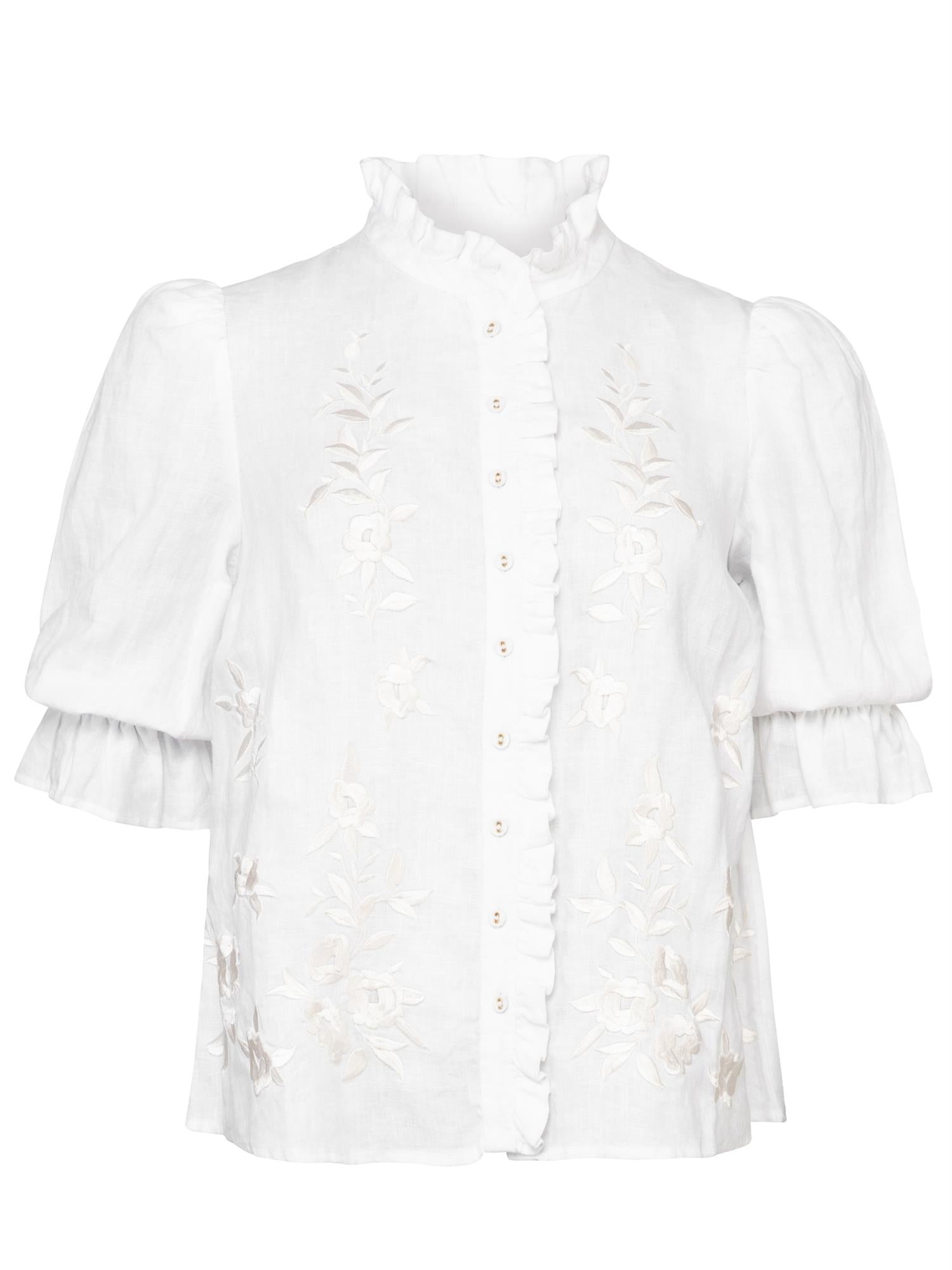 Linen Embroidered Blouse