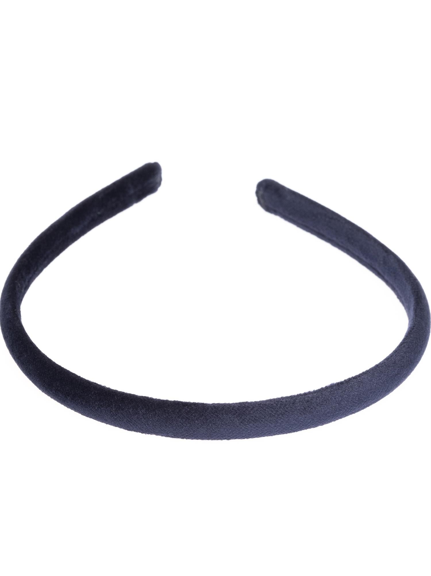 Velvet Hair Band Thin, Navy Blue