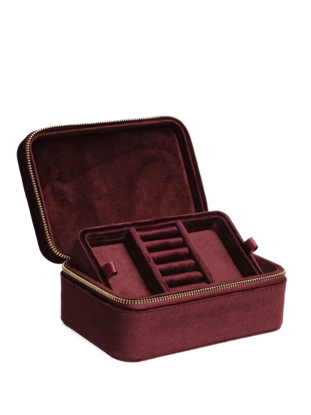 Velvet Jewellery Box, Burgunder